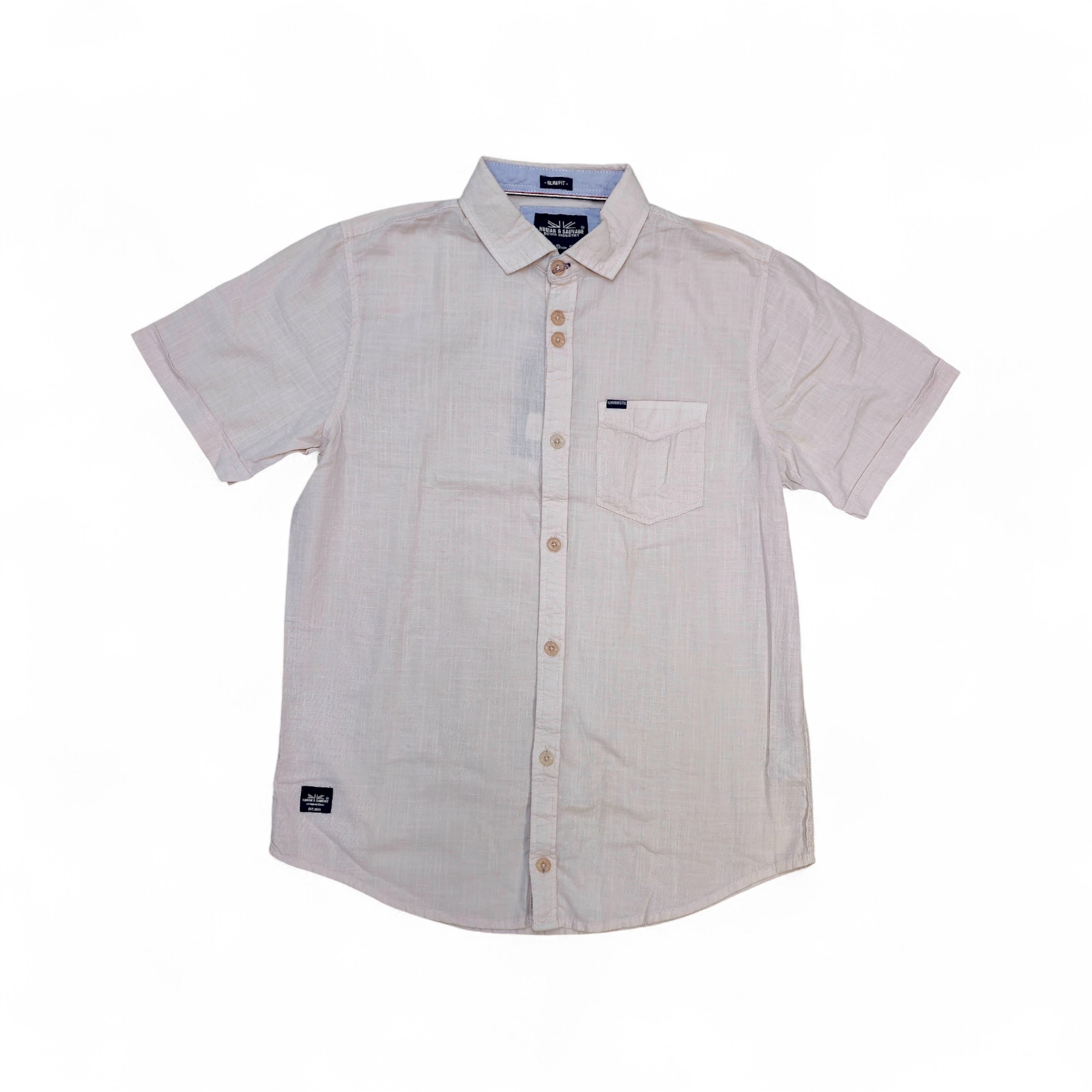 .CAMISA MANGA CORTA TALLA S - HUM11 - CMC006BTZ - PALO ROSA