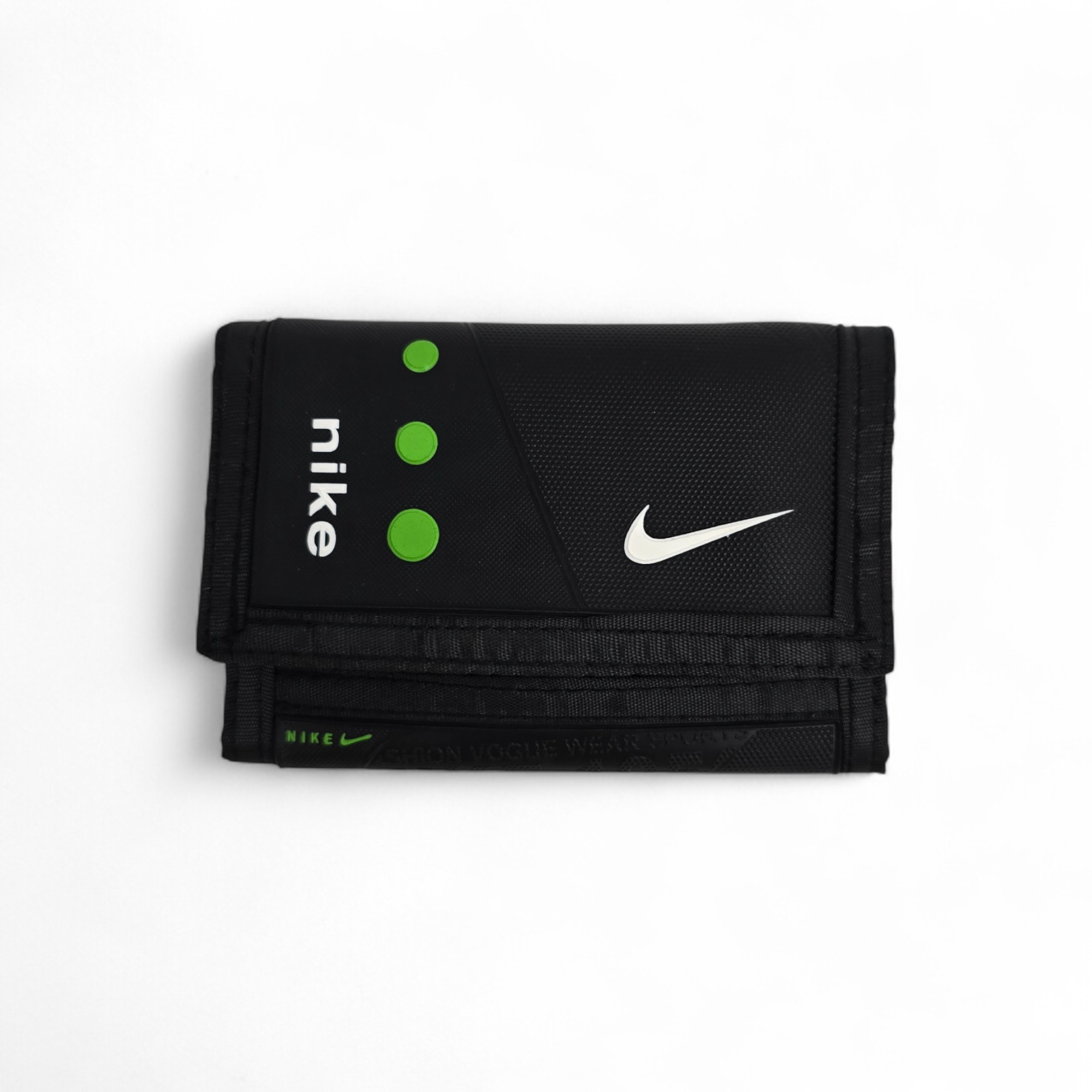BILLETERA - DP - COD18 - BASIC BAG - SPORTWEAR - SILICON DESING - NEGRO/VERDE