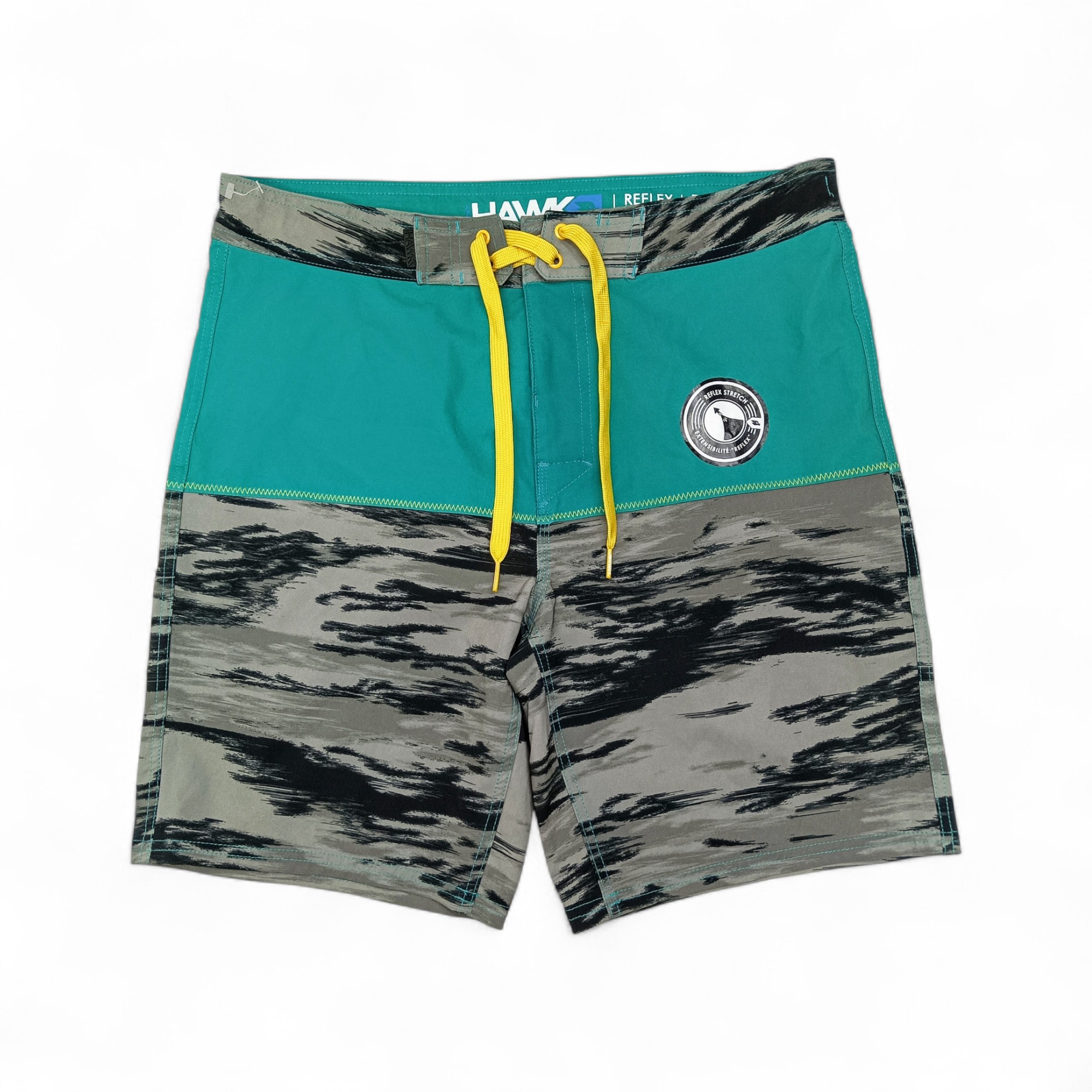 BOARDSHORTS TALLA 32 - COD76 - REFLEX STRETCH - TURQUESA GRIS