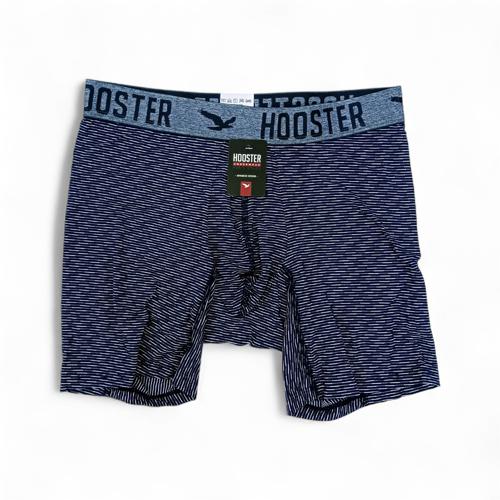 BOXER TALLA L - HS41 - LICRA FIT - AZUL RAYAS BLANCAS