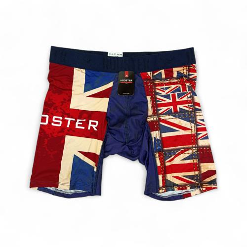 BOXER TALLA L - HS41 - LICRA FIT - INGLATERRA/AZUL MARINO/ROJO/CONCHO DE VINO