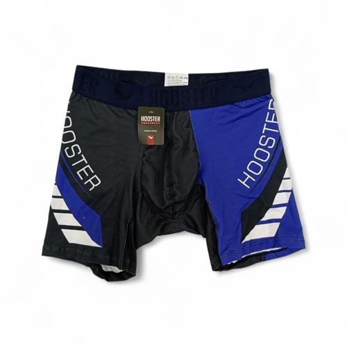 BOXER TALLA S - HS41 - LICRA FIT - NEGRO/AZUL/LETRAS BLANCAS