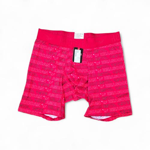 BOXER TALLA L - COD41 - LICRA FIT - ROJO/LETRAS BLANCAS Y NEGRAS