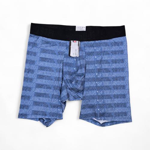 BOXER TALLA M - COD41 - LICRA FIT - CELESTE/LETRAS BLANCAS Y NEGRAS