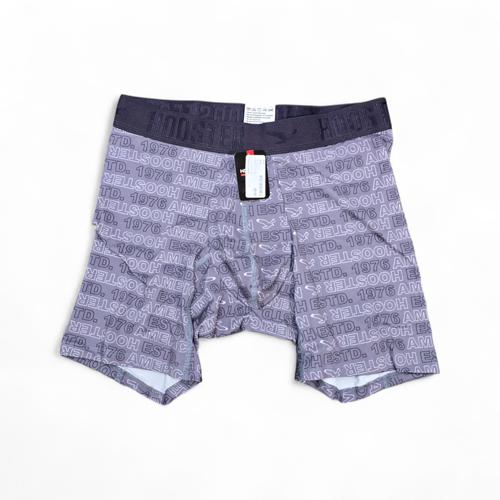 BOXER TALLA M - COD41 - LICRA FIT - GRIS/LETRAS BLANCAS Y NEGRAS