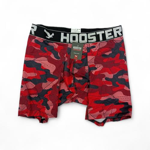 BOXER TALLA XL - HS41 - LICRA FIT - ROJO/NEGRO/CONCHO DE VINO