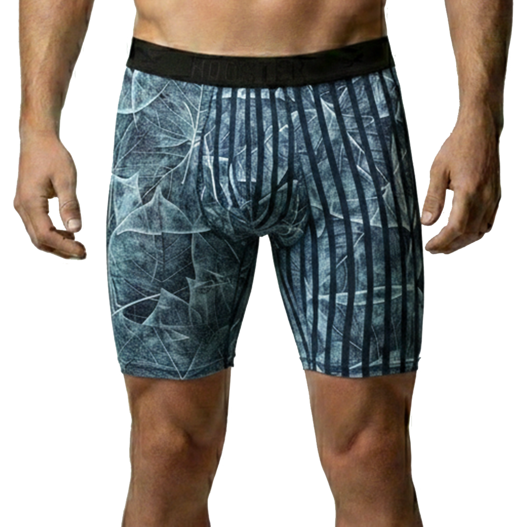 BOXER | LICRA FIT / HOJAS & RAYAS | ELASTIC FRESH | VD T./BL | HOMBRE
