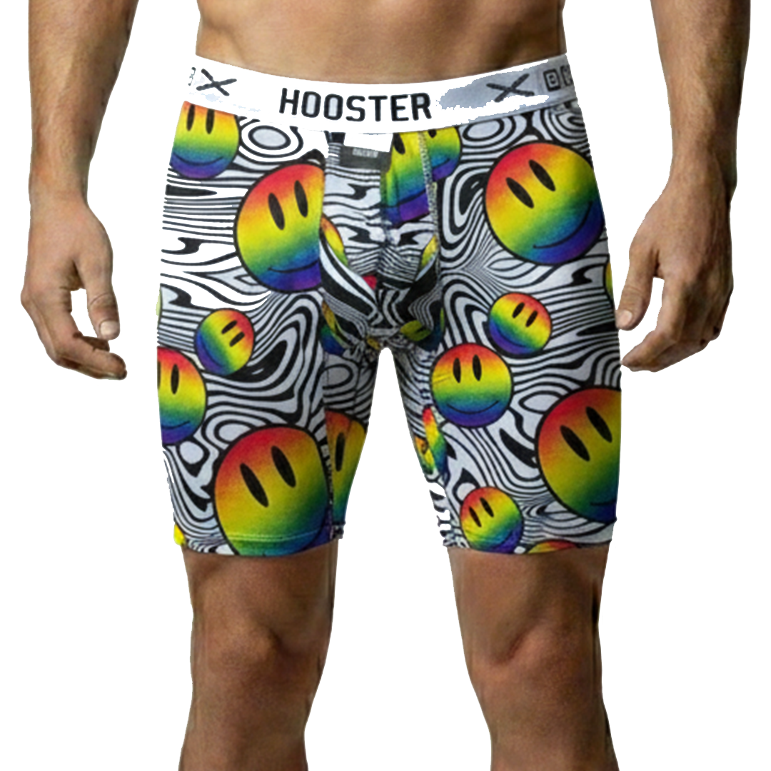 BOXER | LICRA FIT /MULTIDISEÑO | CARA FELIZ | ELASTIC FRESH | BL/NG | HOMBRE