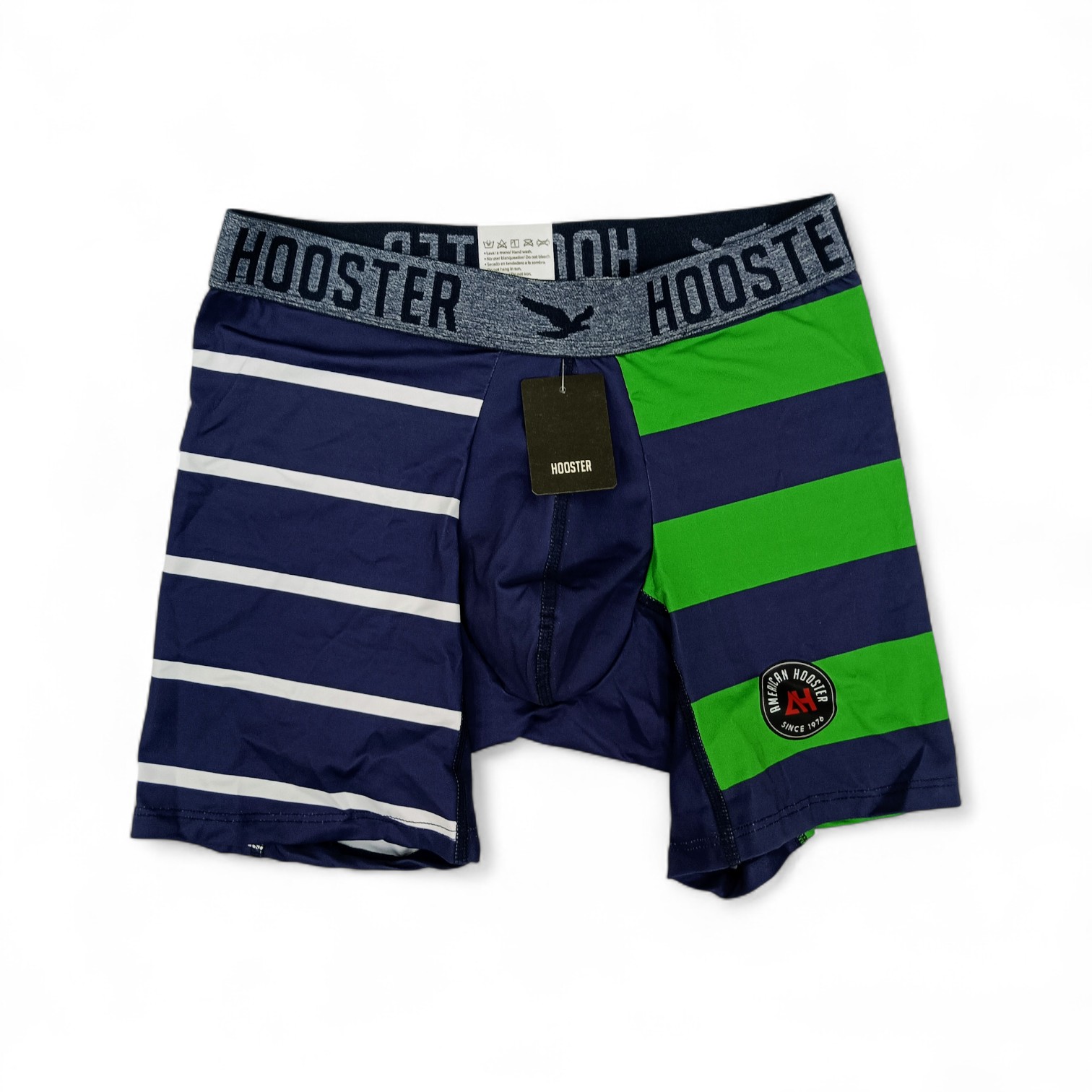 BOXER TALLA L - COD41 - LICRA FIT - AZUL MARINO/VERDE/BLANCO