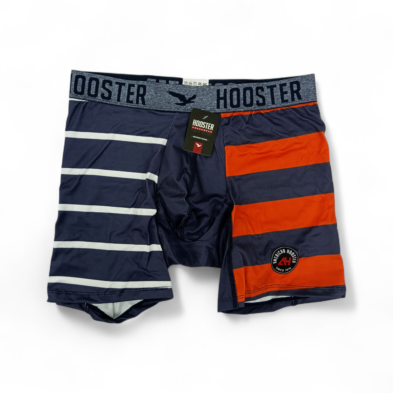 BOXER TALLA M - COD41 - LICRA FIT - PLOMO/BLANCO/NARANJA