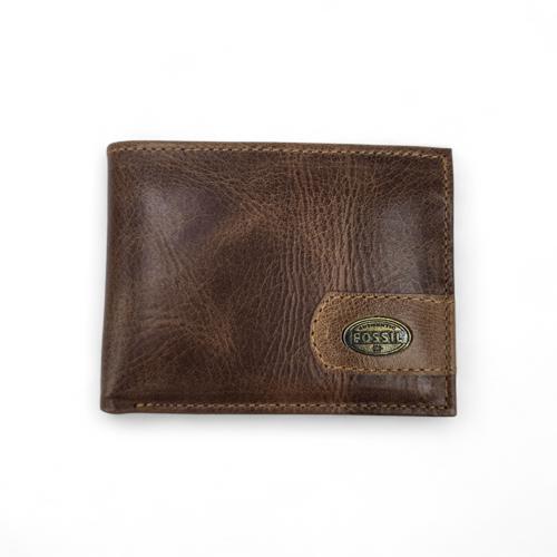 BILLETERA - MD - COD85 - SLIMFOLD - CUERO BASIC - CAFÉ