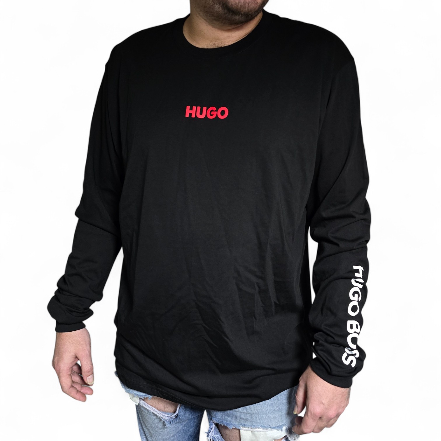 BUZO TALLA XL - UB - COD107 - REGULAR FIT - BASIC - NEGRO