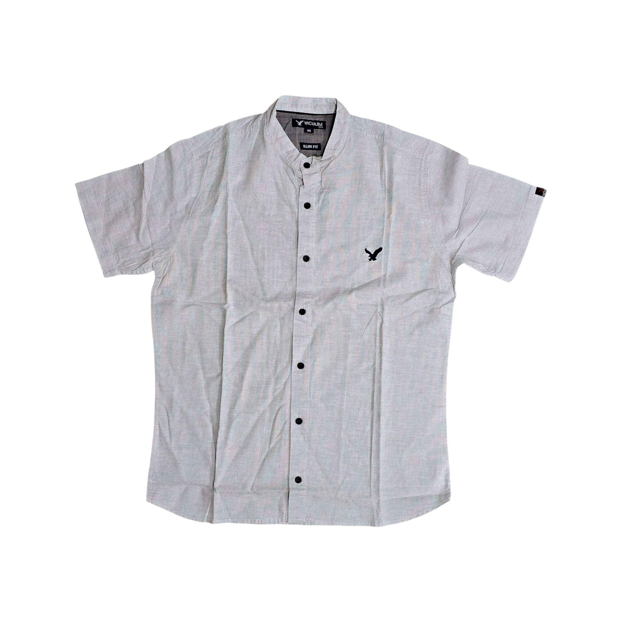 CAMISA MANGA CORTA CUELLO CHINO DE HOMBRE