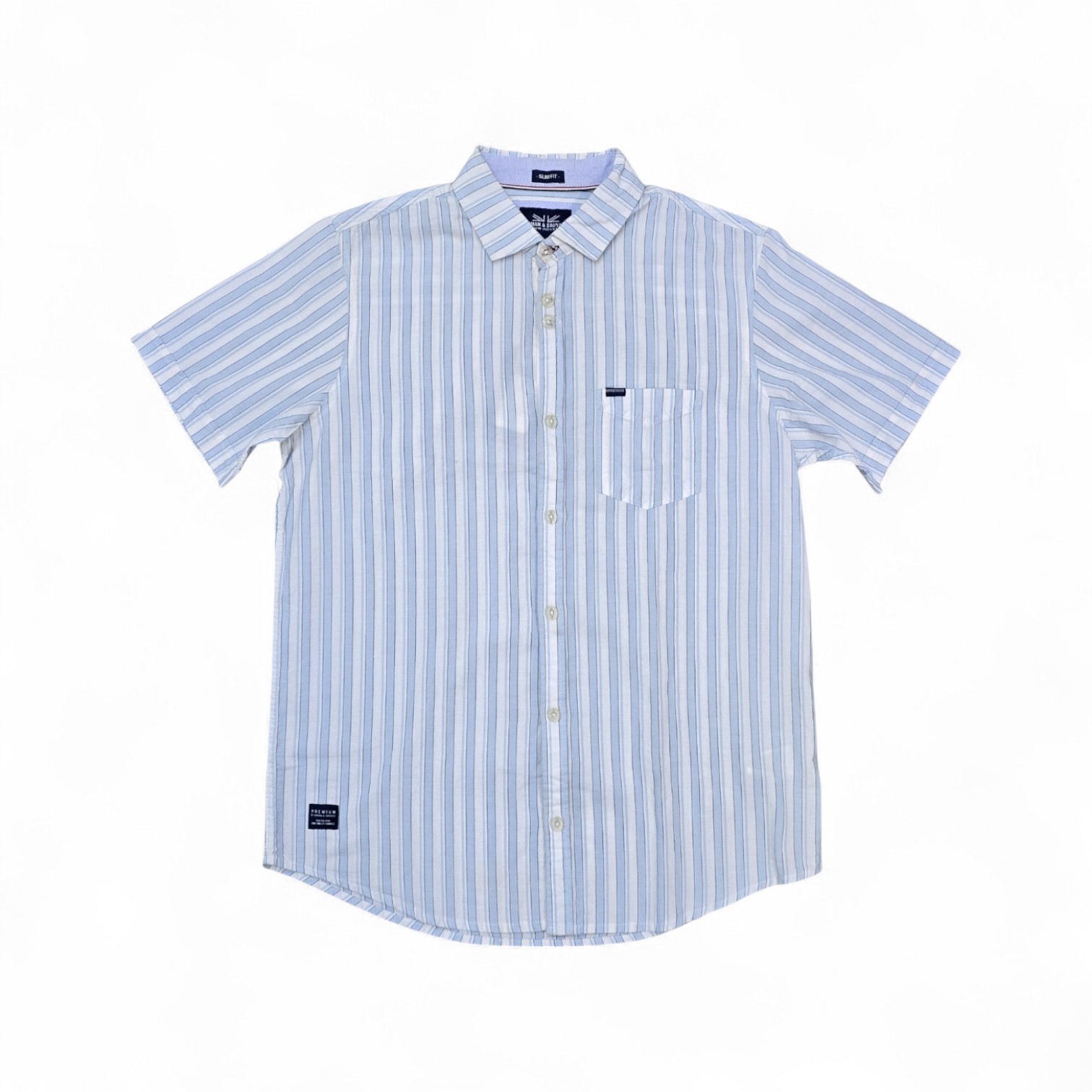 CAMISA MANGA CORTA TALLA 2XL - HUM11 - CMC0015 - CELESTE/BL