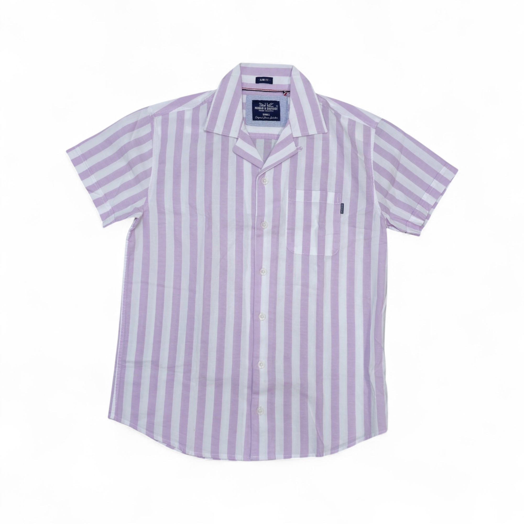 CAMISA MANGA CORTA TALLA 2XL - HUM11 - CMC016-12 - LILA/BL