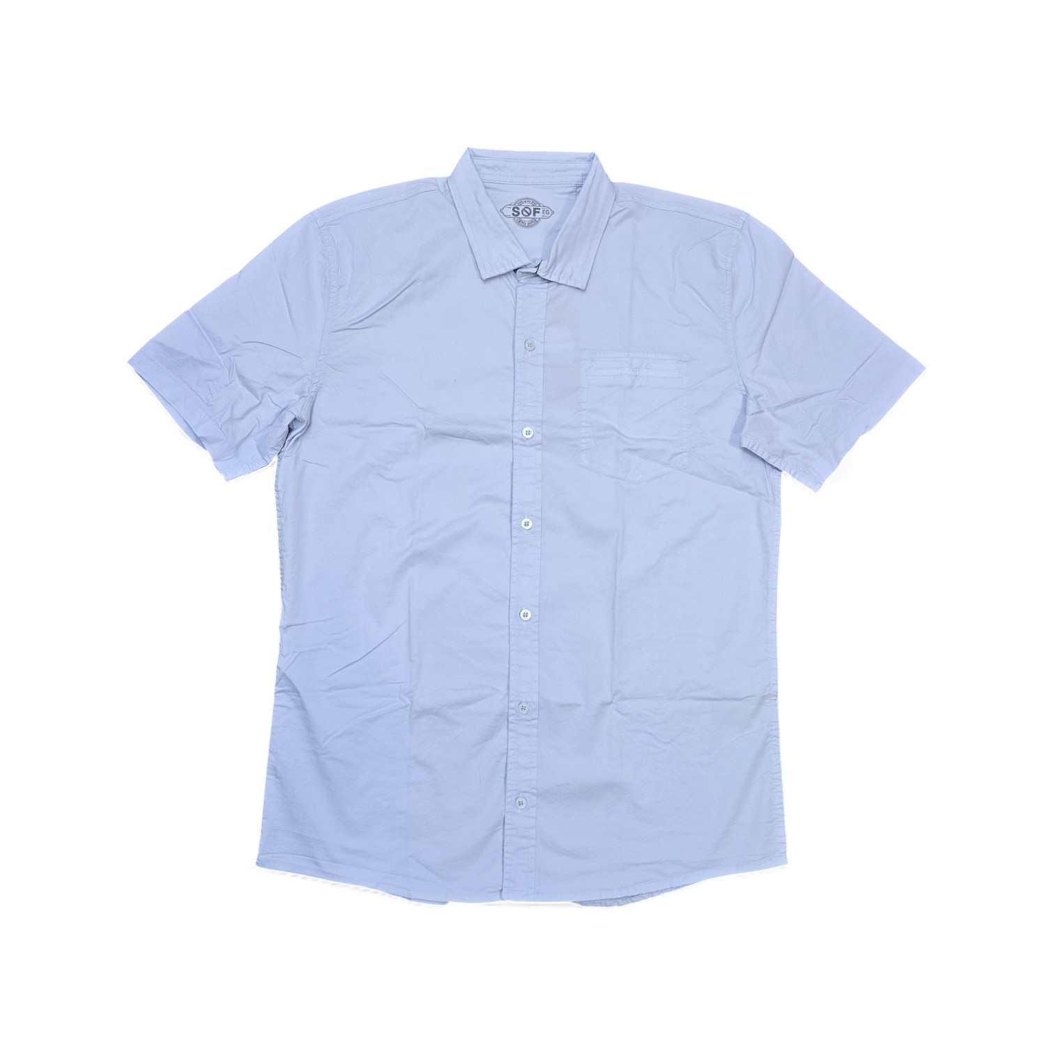 CAMISA MANGA CORTA TALLA 2XL - RF - COD36 - JOSE1 - CUELLO FRANCES BASIC - CELESTE CLARO (BRUNNERA BLUE 302)