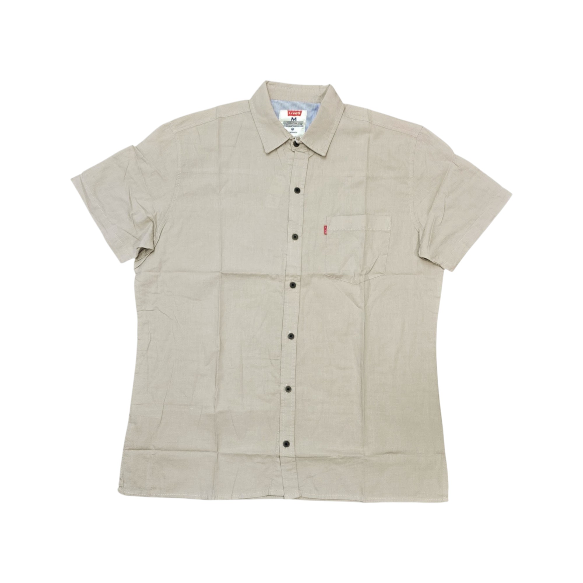 CAMISA MANGA CORTA TALLA 2XL - RF - COD45 - CLASSIC DEFAULT - CUELLO FRANCES BASIC - CAKI