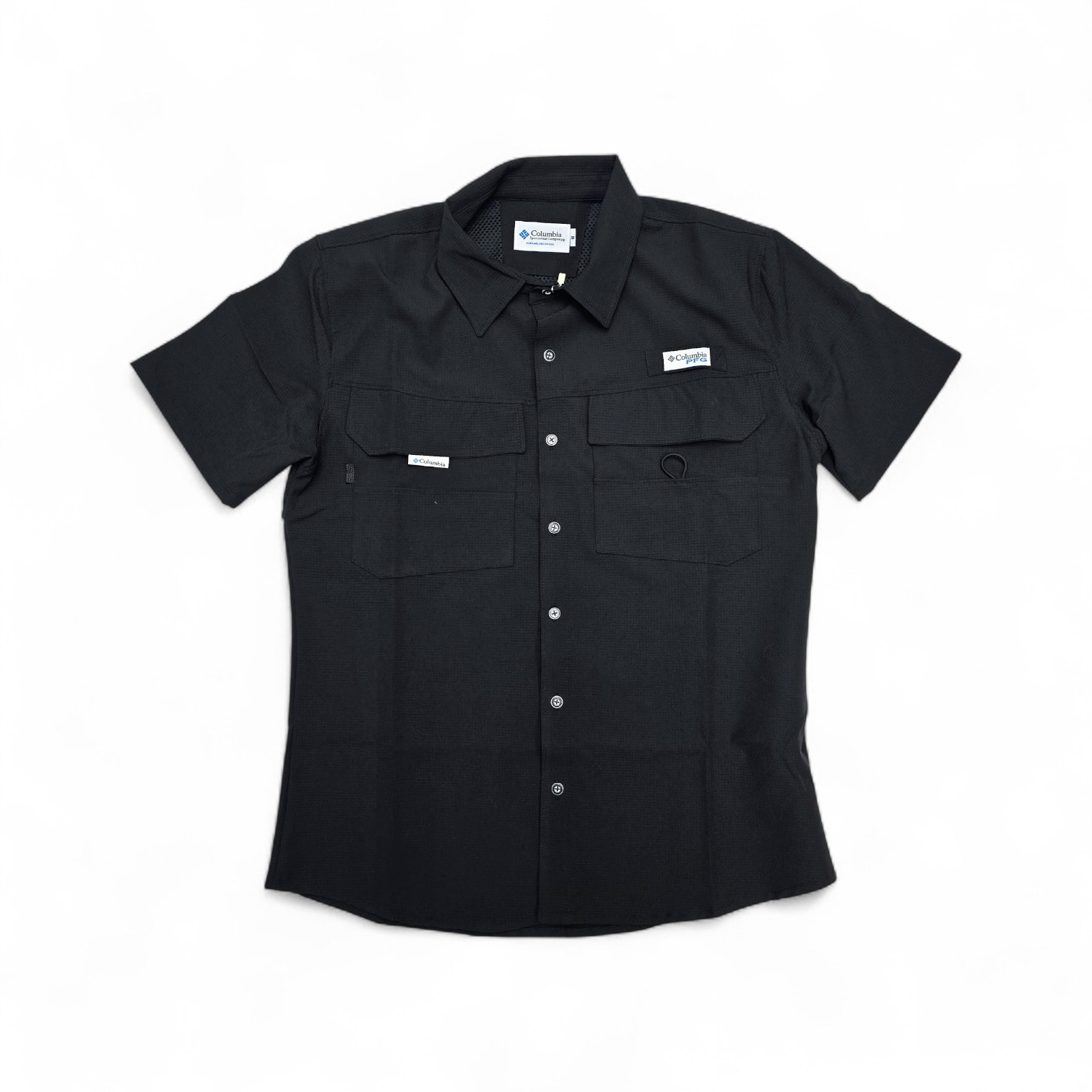 CAMISA MANGA CORTA TALLA 2XL - RF - COD71 - CUELLO FRANCES BASIC - NEGRO
