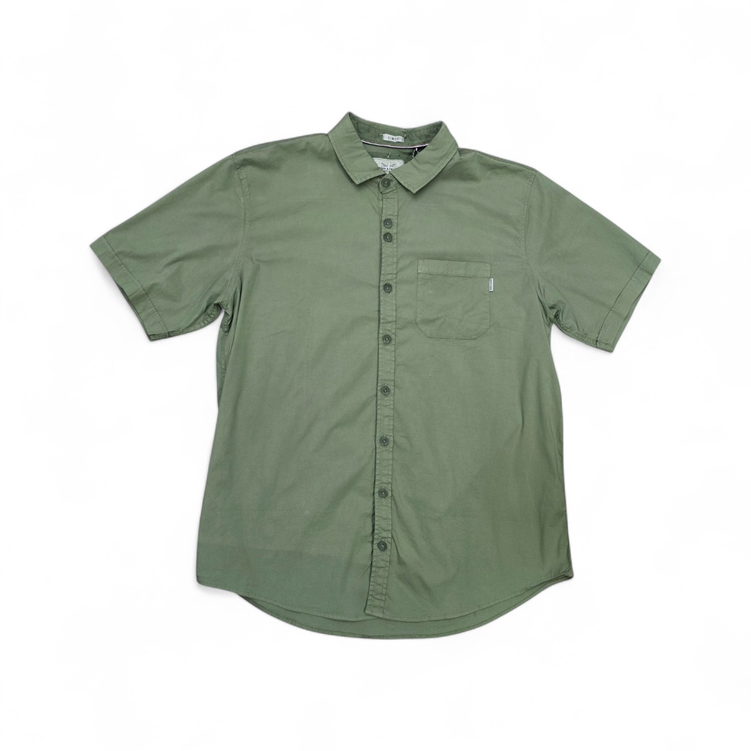 CAMISA MANGA CORTA TALLA L - HUM11 - CMC031-01 - VERDE CEMENTO