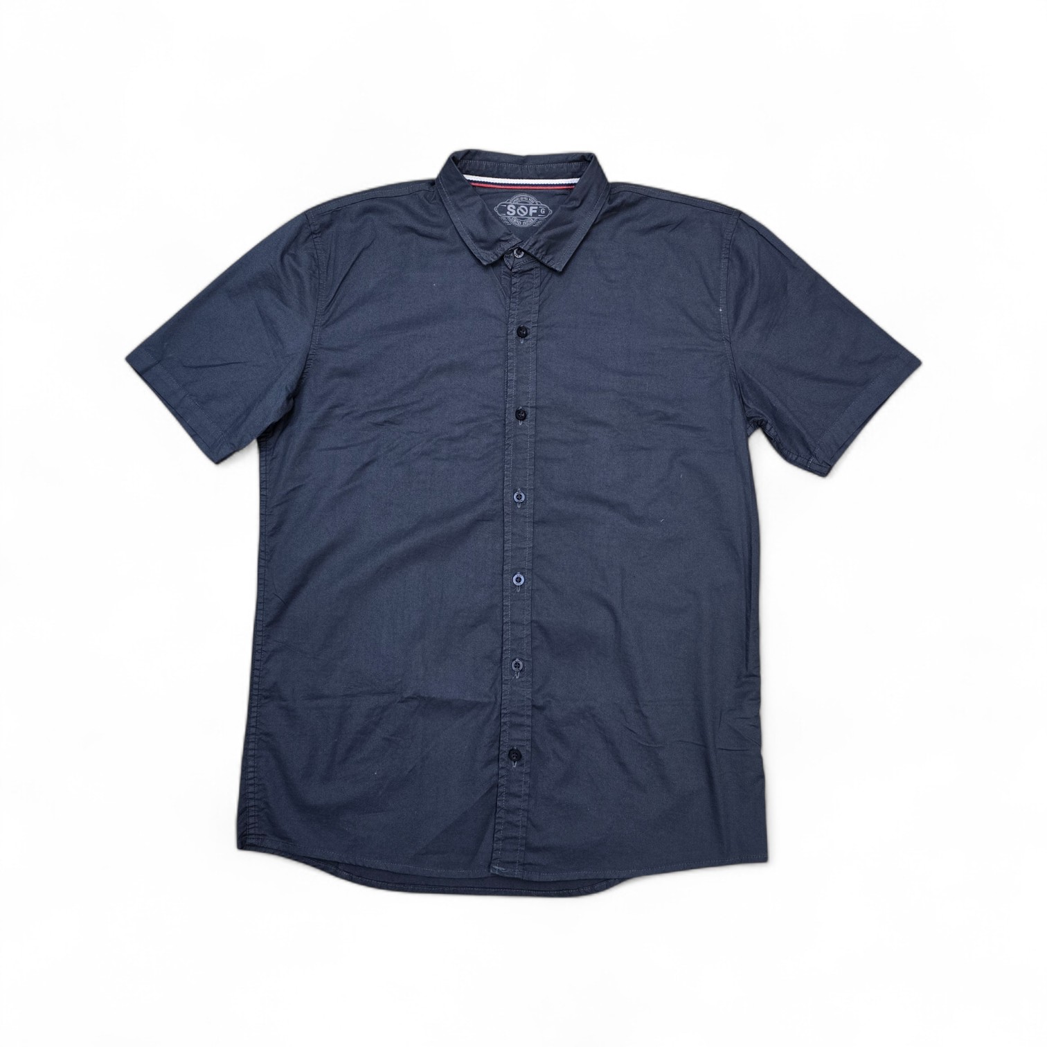 CAMISA MANGA CORTA TALLA L - COD36 - CUELLO FRANCES - PLOMO