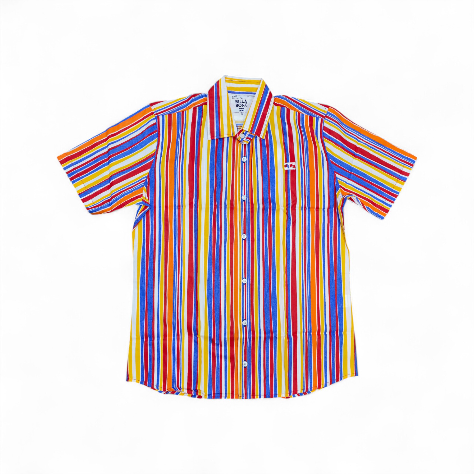 CAMISA MANGA CORTA TALLA M - BILLABONG - RAYASNARANJA/BL/RJ