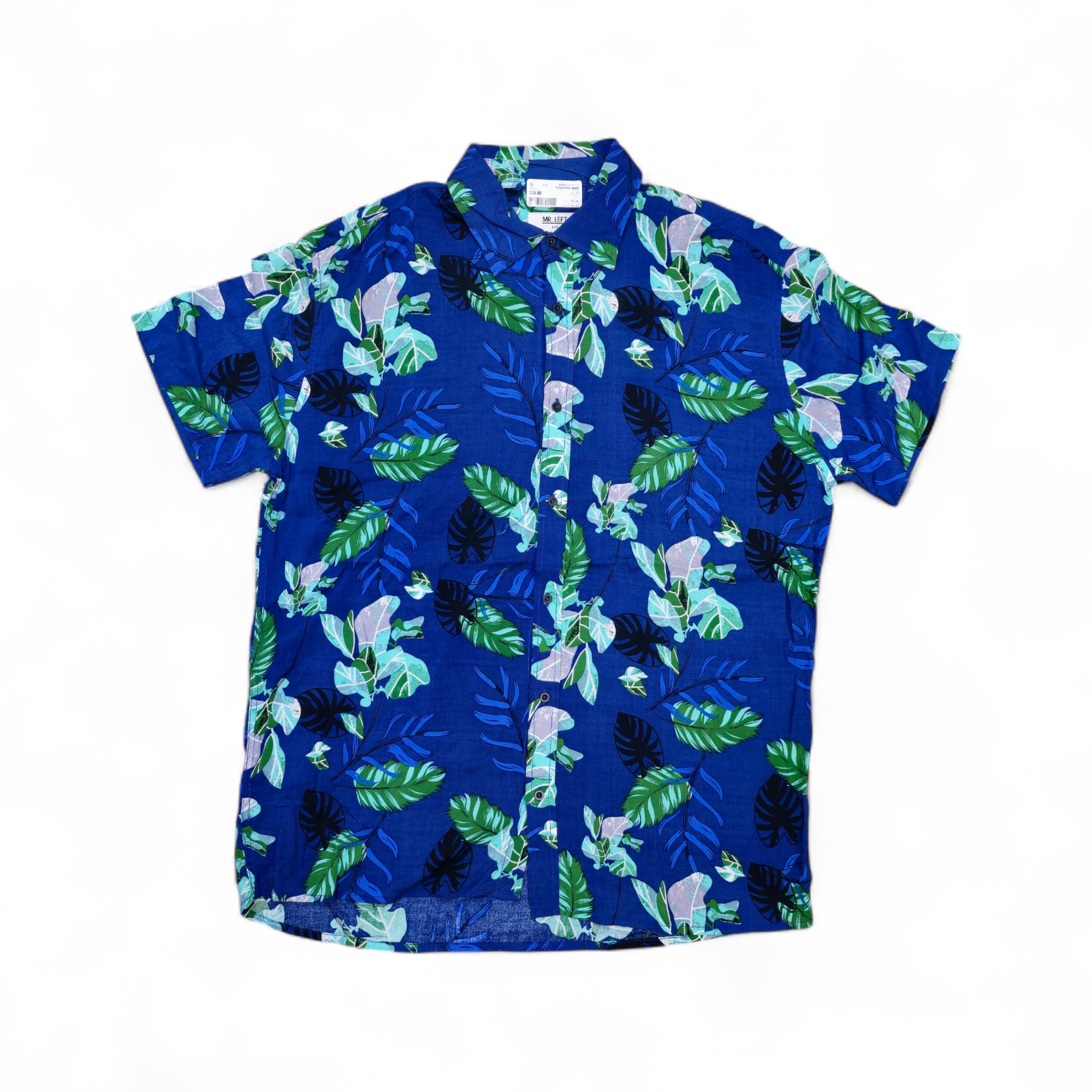 CAMISA MANGA CORTA TALLA M - MR. LEFT - AZUL ELECTRICO TURQUESA