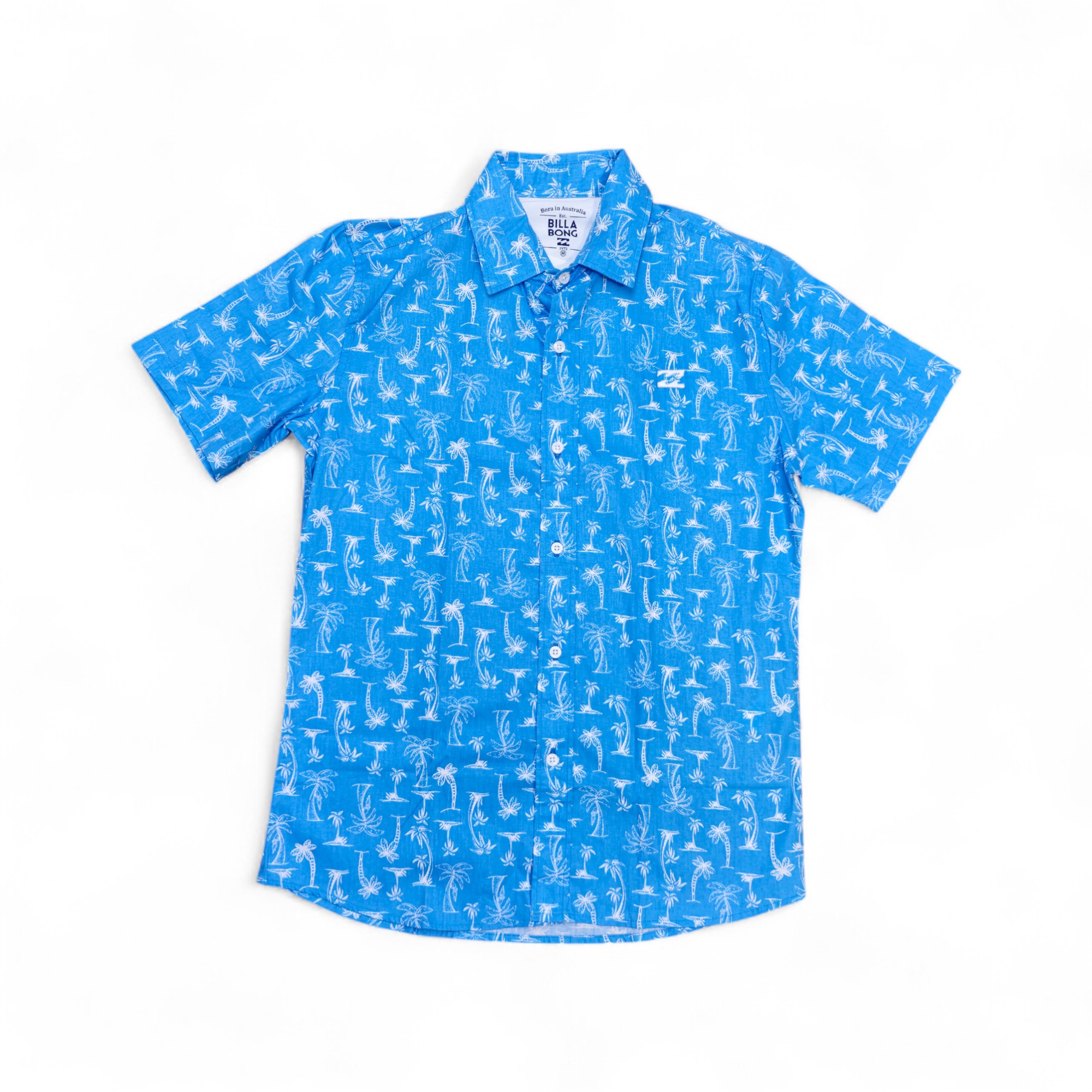 CAMISA MANGA CORTA TALLA S - BILLABONG - TURQUESA/BL - PALMERAS