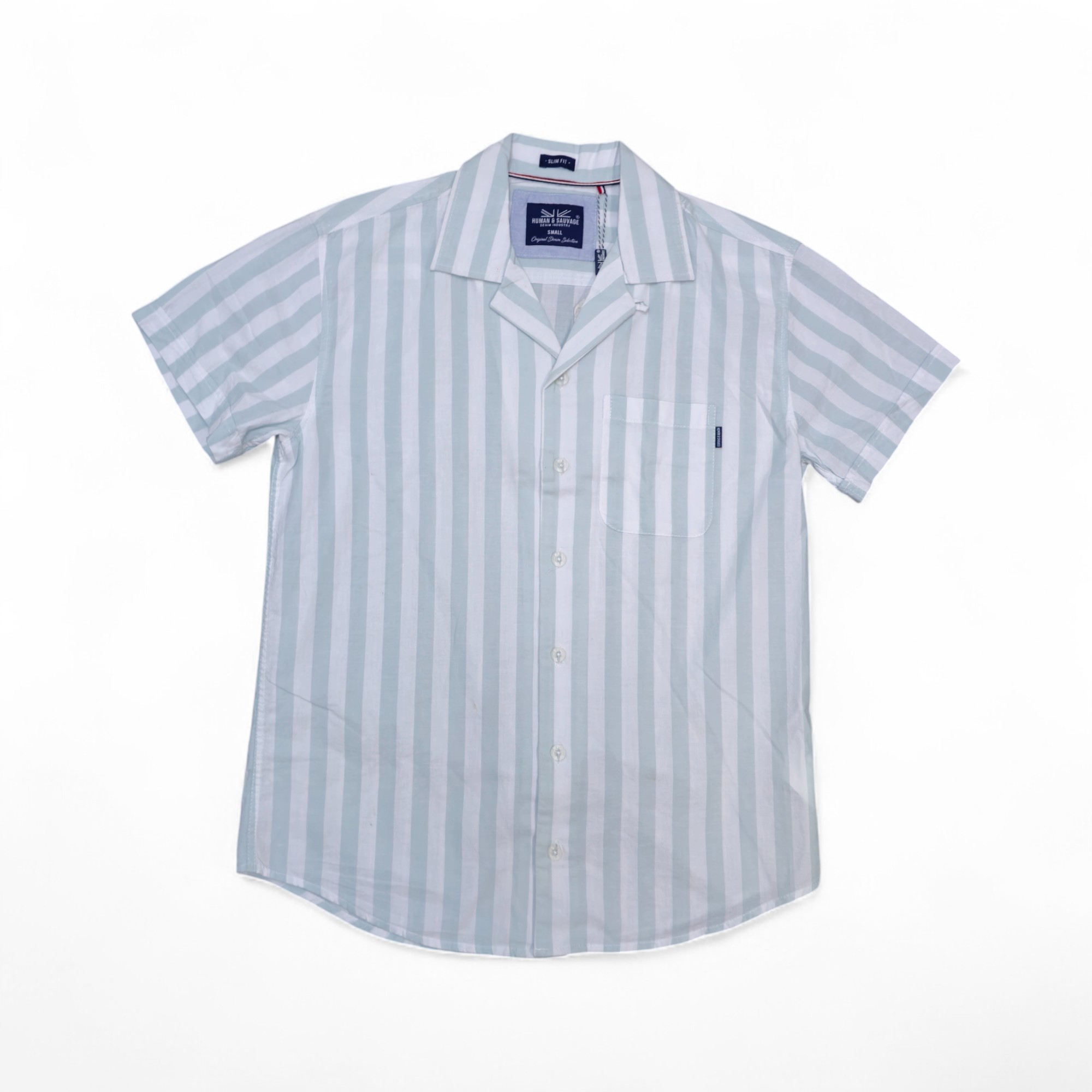 CAMISA MANGA CORTA TALLA S - HUM11 - CMC016-14 - VERDOSO/BL