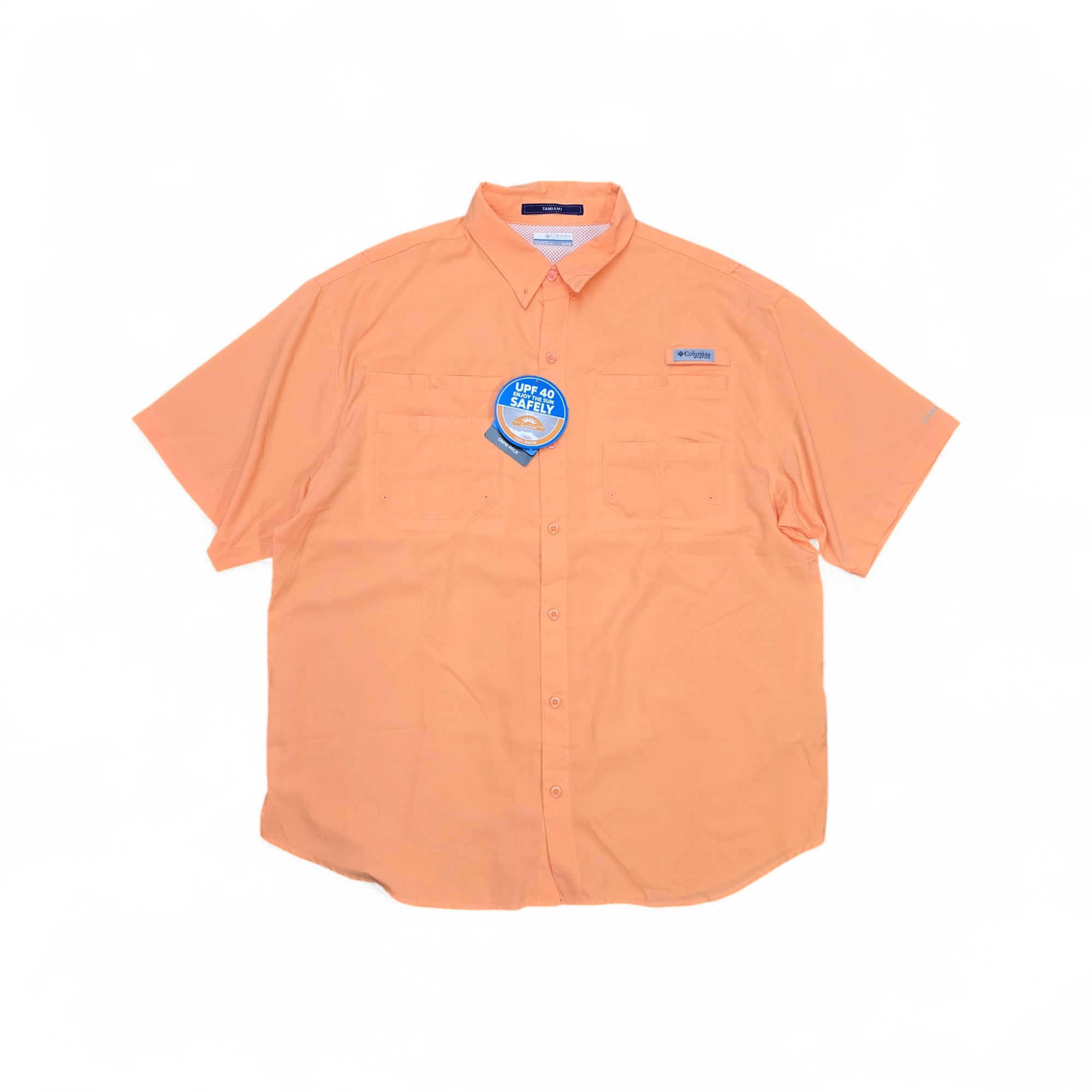 CAMISA MANGA CORTA TALLA XL - DP - COD71 - TAMIAMI - OMNI-WICK - NARANJA NEON