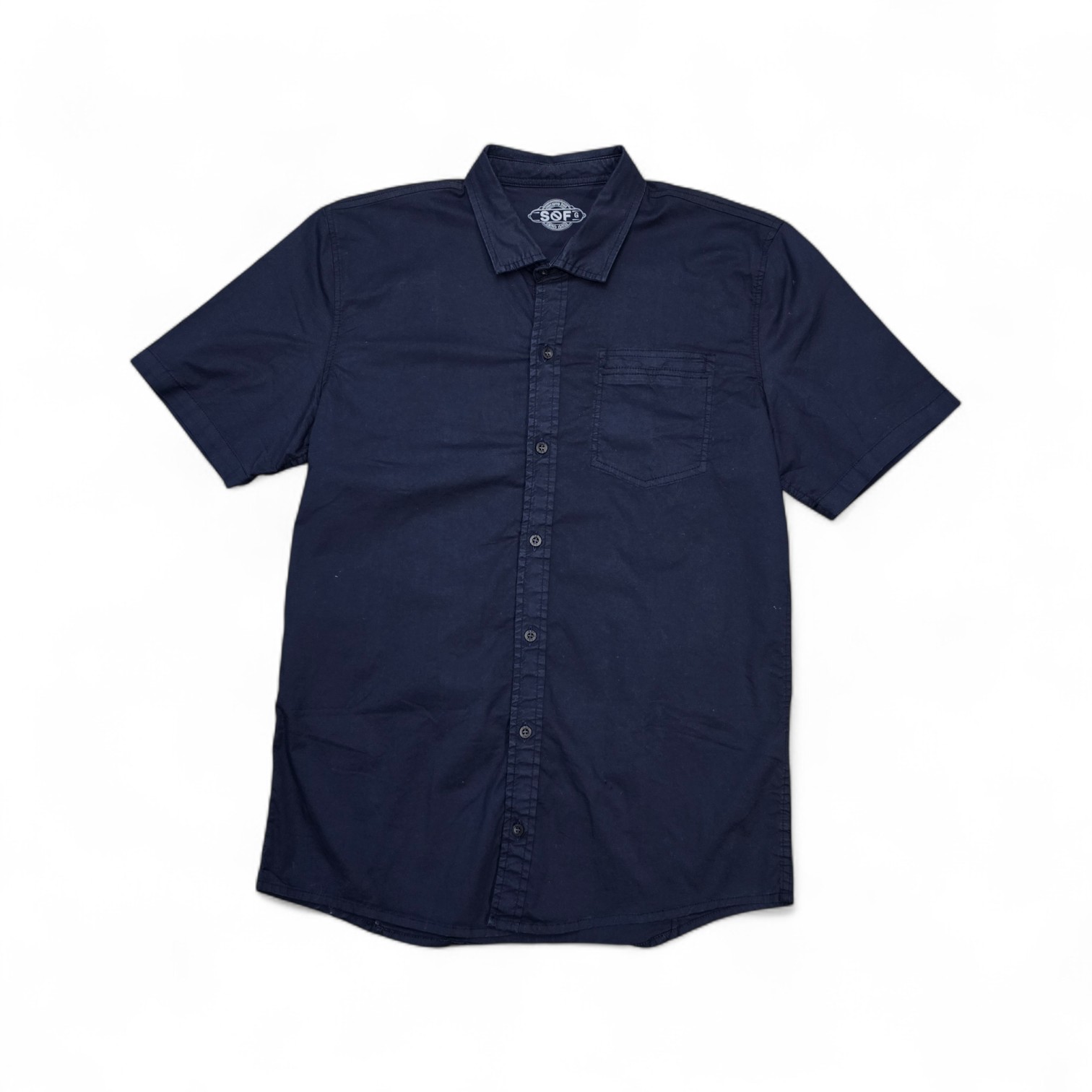 CAMISA MANGA CORTA TALLA XL - RF - COD36 - JOSE1 - CUELLO FRANCES BASIC - AZUL MARINO
