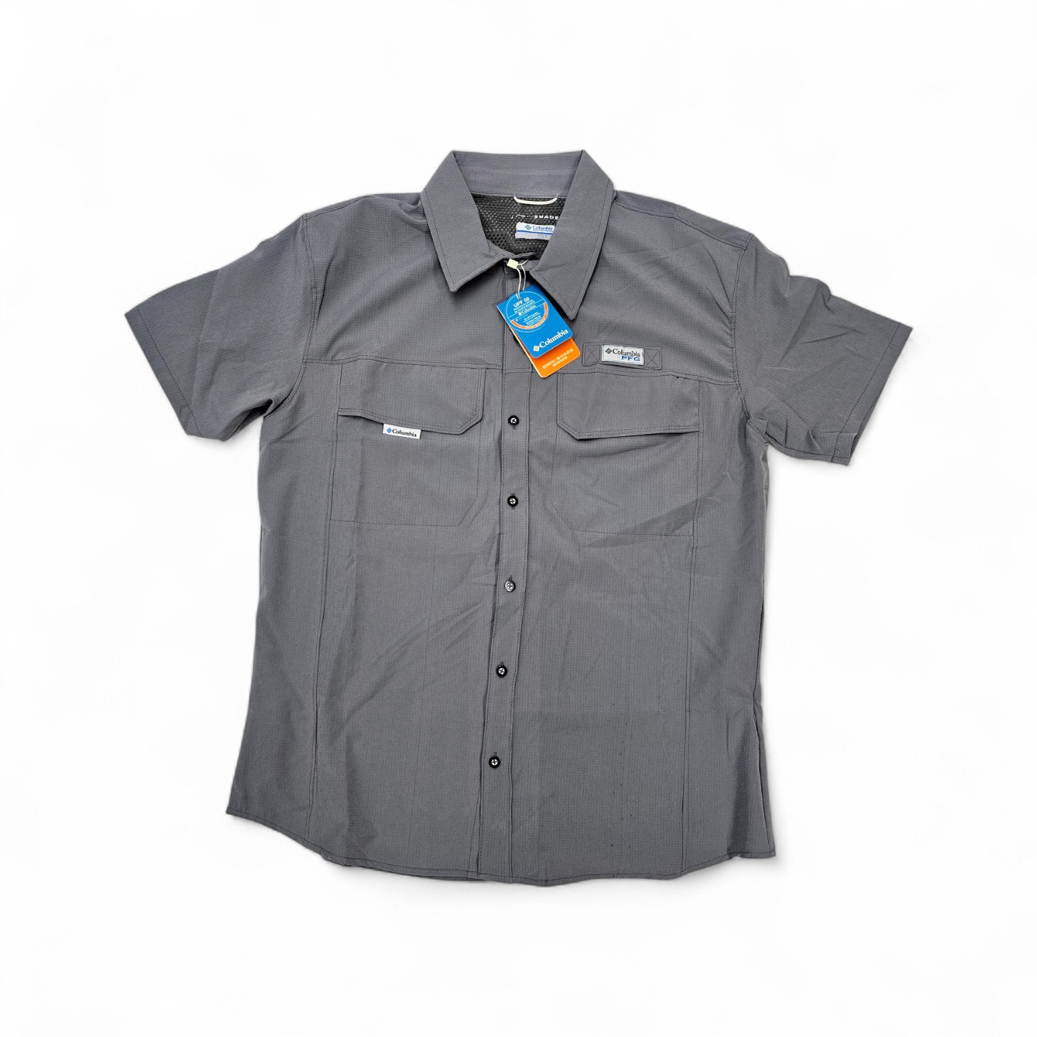 CAMISA MANGA CORTA TALLA XL - RF - COD71 - PFG - SPORTWEAR / CUELLO FRANCES BASIC - GRIS