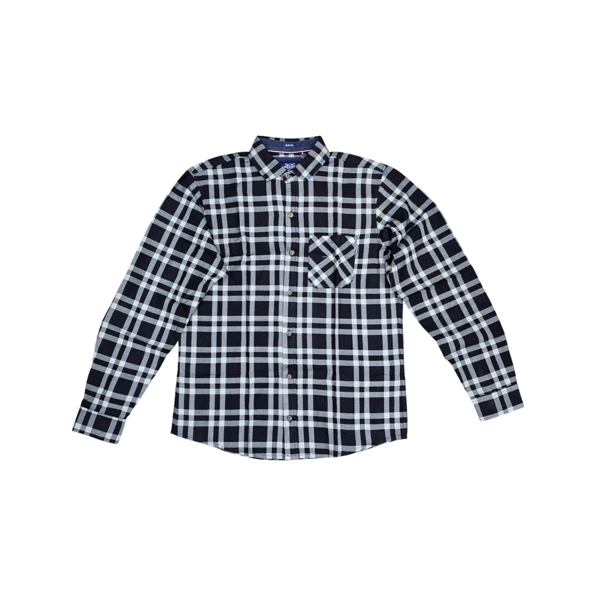 CAMISA MANGA LARGA | CUAD.& RAYAS | REGULAR F. | NG/PL | HOMBRE