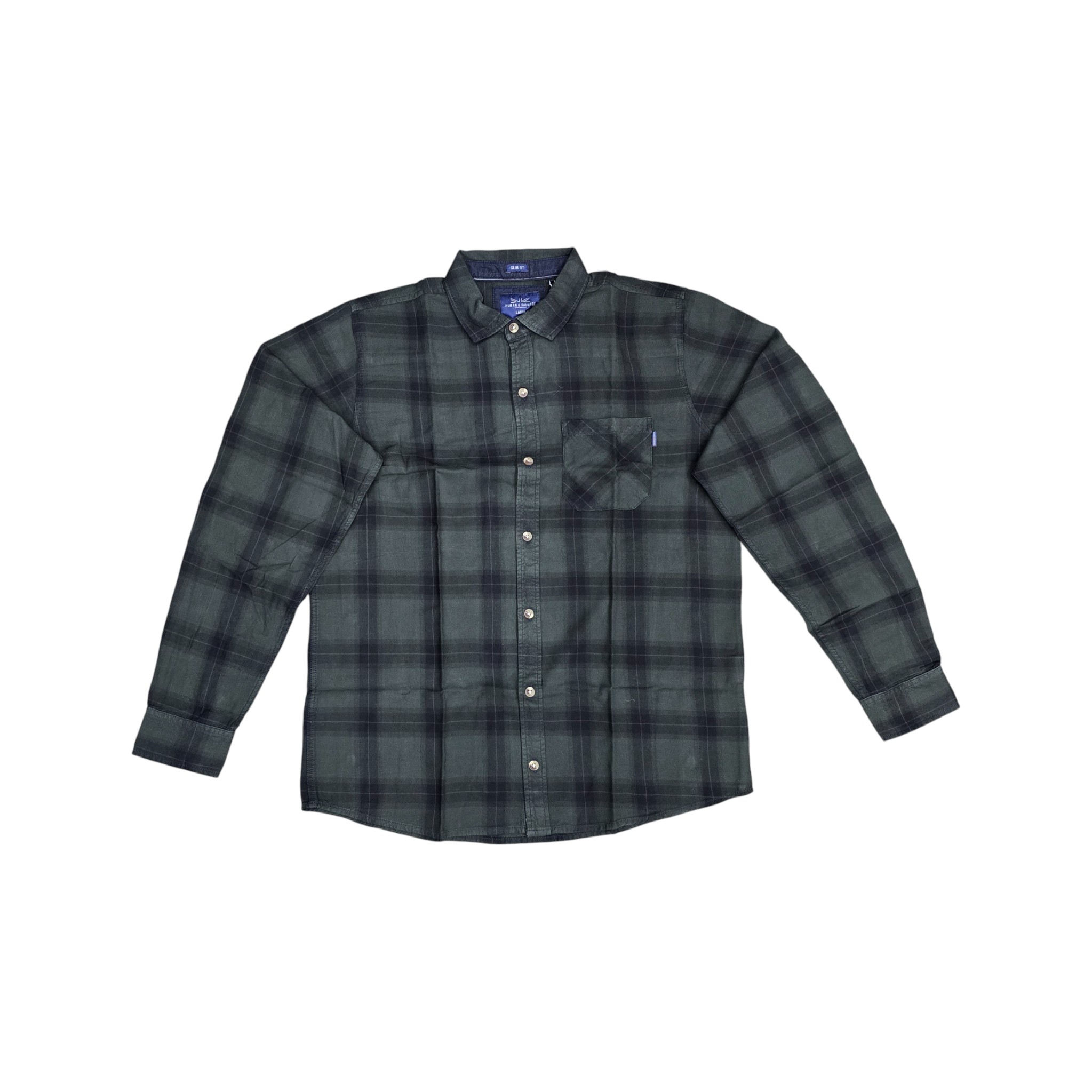 CAMISA MANGA LARGA | CUAD.& RAYAS | REGULAR F. | VD/NG | HOMBRE