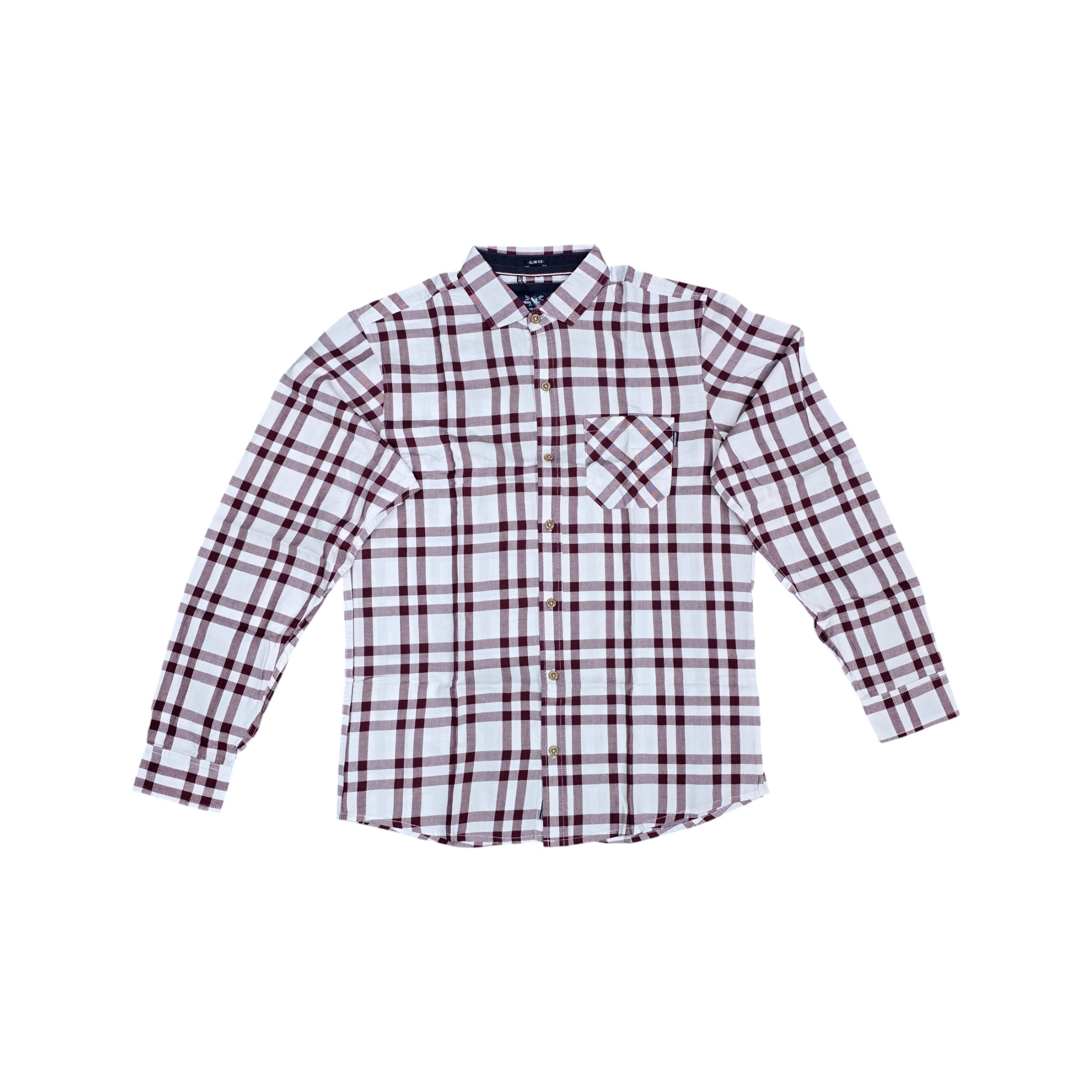 CAMISA MANGA LARGA | CUAD.& RAYAS | REGULAR F. | VN/BL | HOMBRE