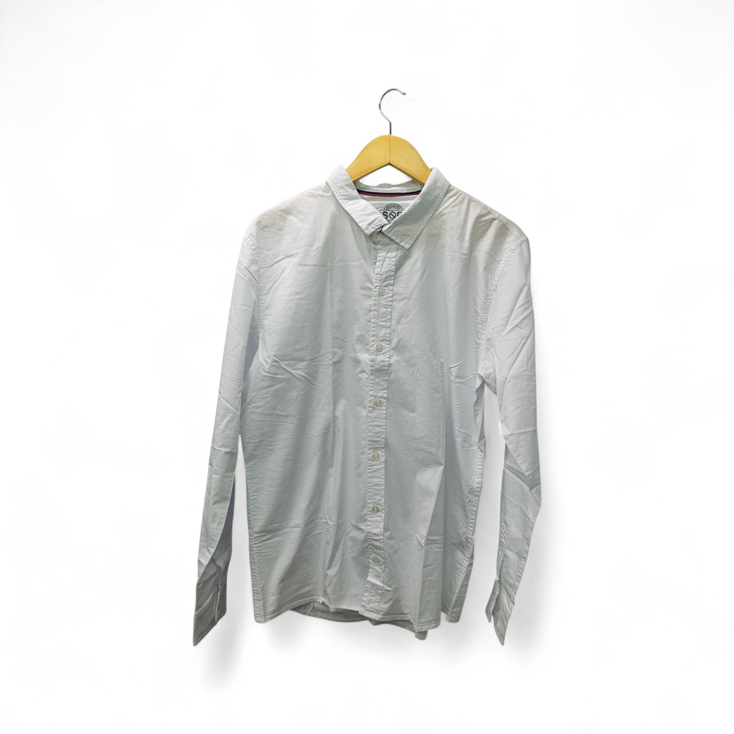 CAMISA MANGA LARGA TALLA 2XL - SF36 - CUELLO FRANCES - BLANCA LLANA