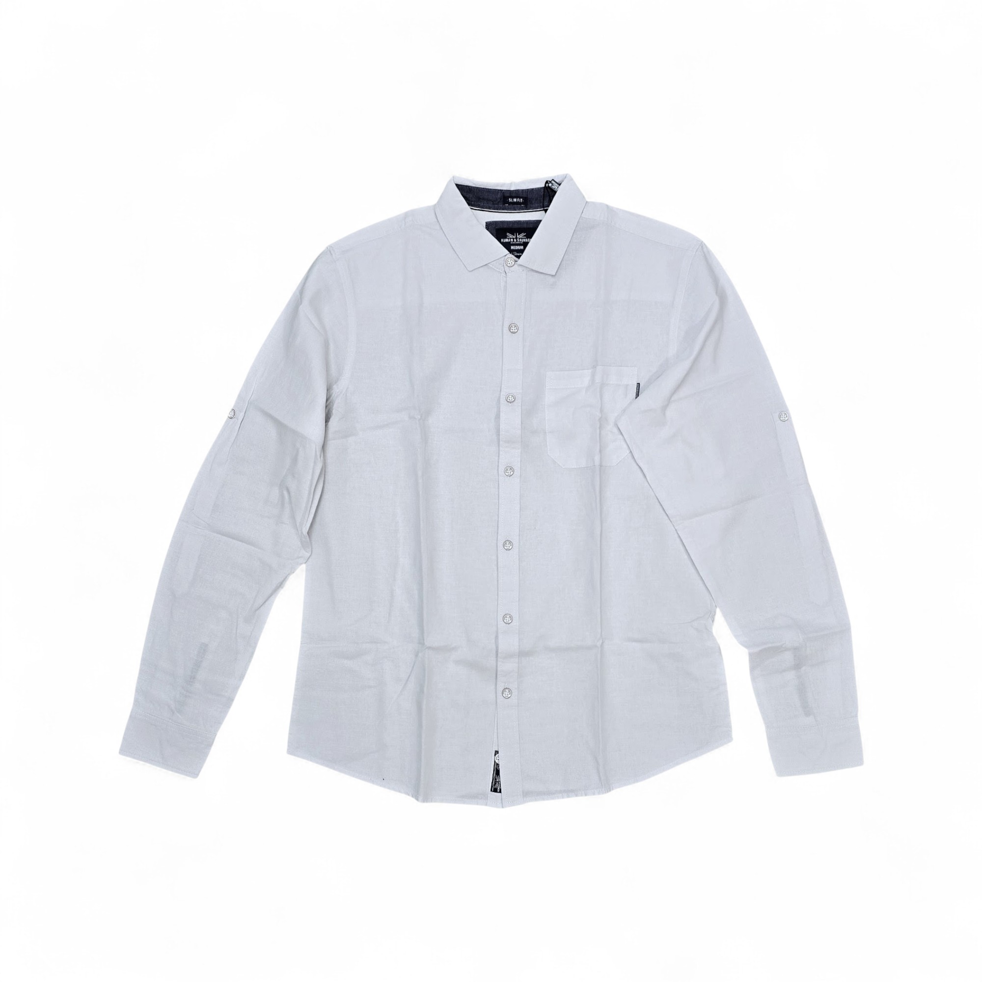 CAMISA MANGA LARGA TALLA L - RF - COD11 - CLASSIC DEFAULT - CUELLO FRANCES - BLANCO