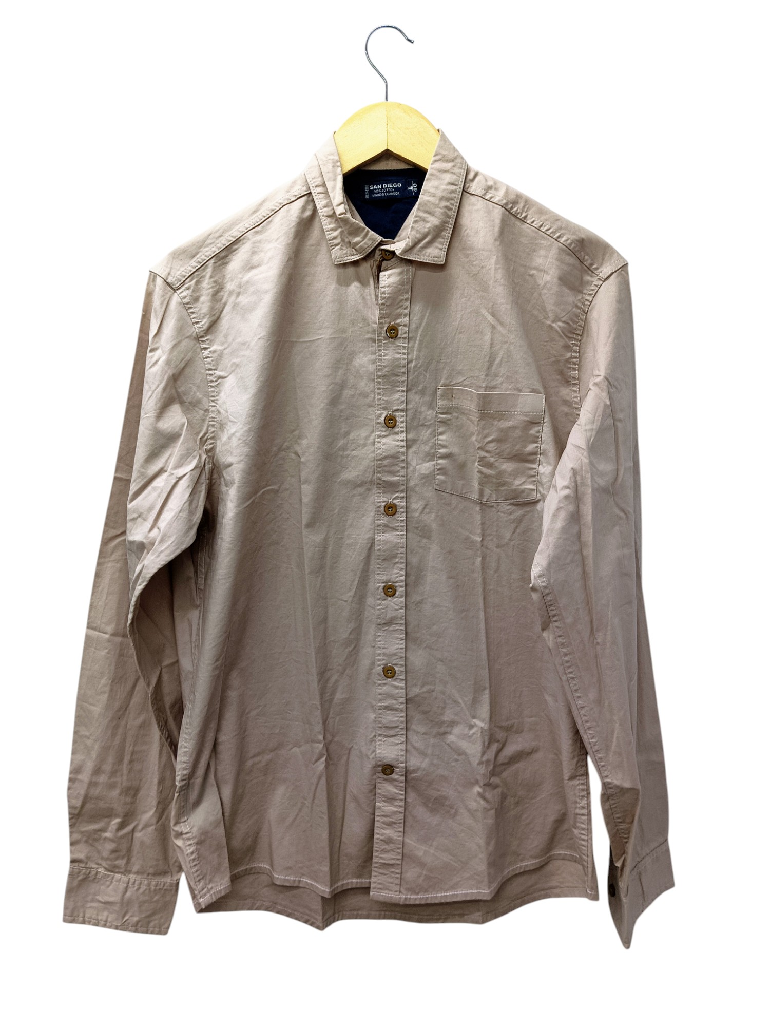 CAMISA MANGA LARGA TALLA L - SAN DIEGO - CUELLO FRANCES -PALO DE ROSA