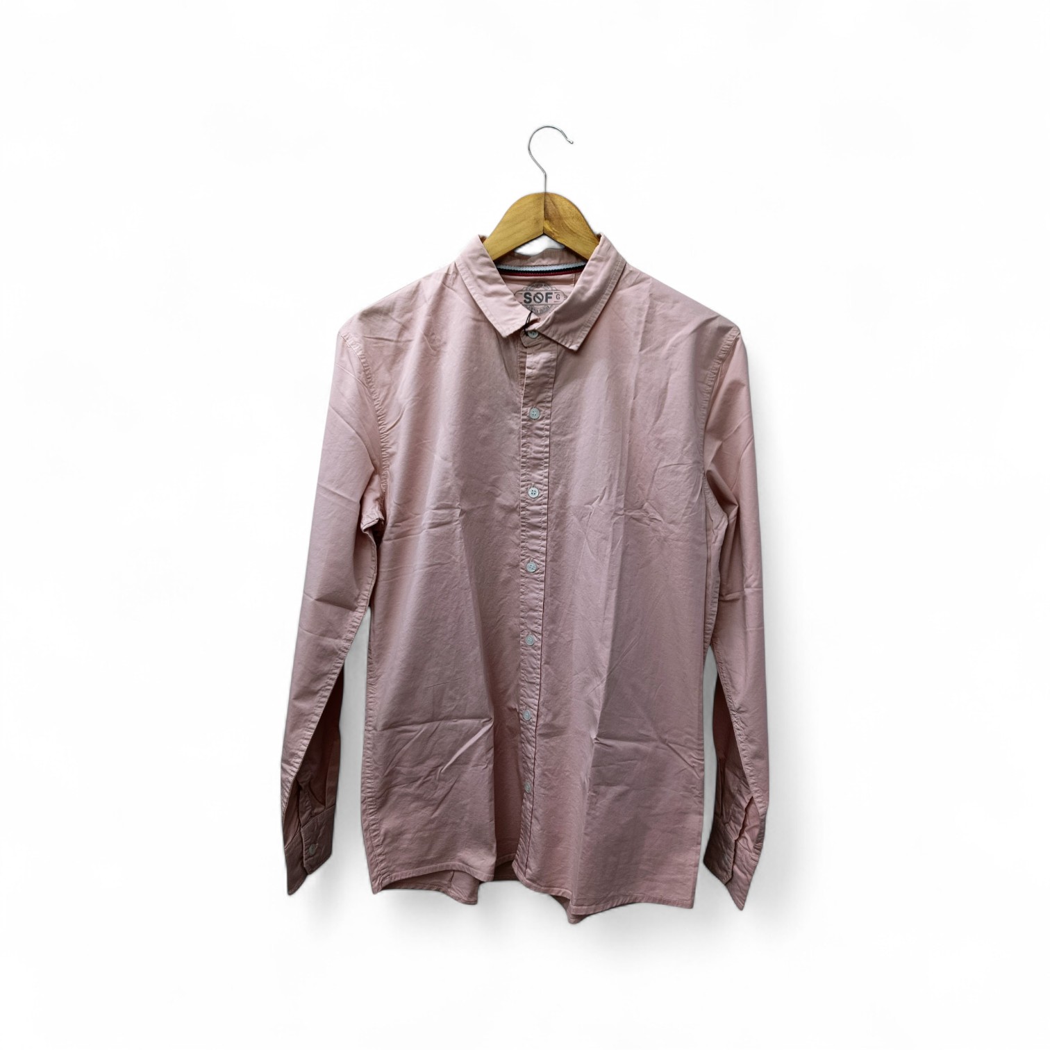 CAMISA MANGA LARGA TALLA M - SF36 - CUELLO FRANCES - PALO ROSA