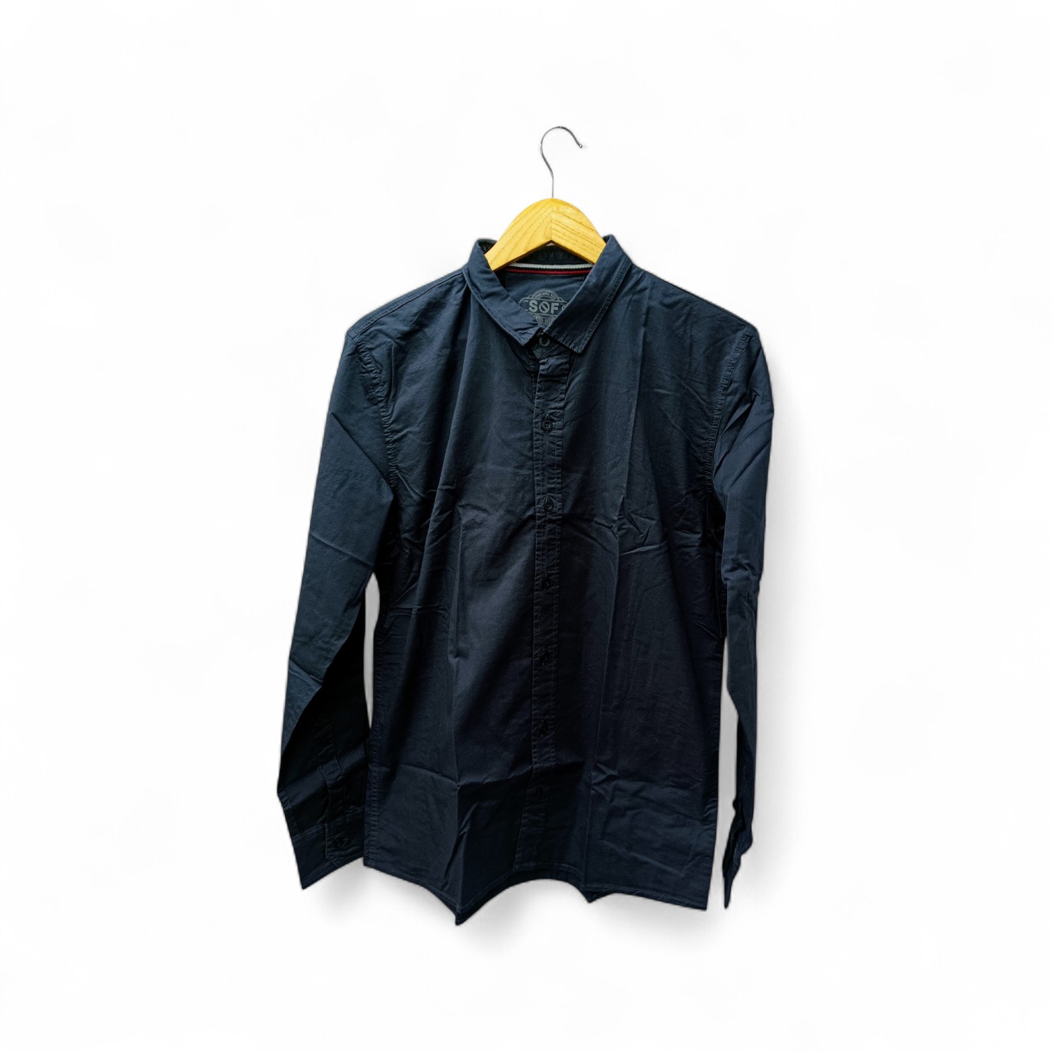 CAMISA MANGA LARGA TALLA M - SF36 - CUELLO FRANCES - PLOMO RATON
