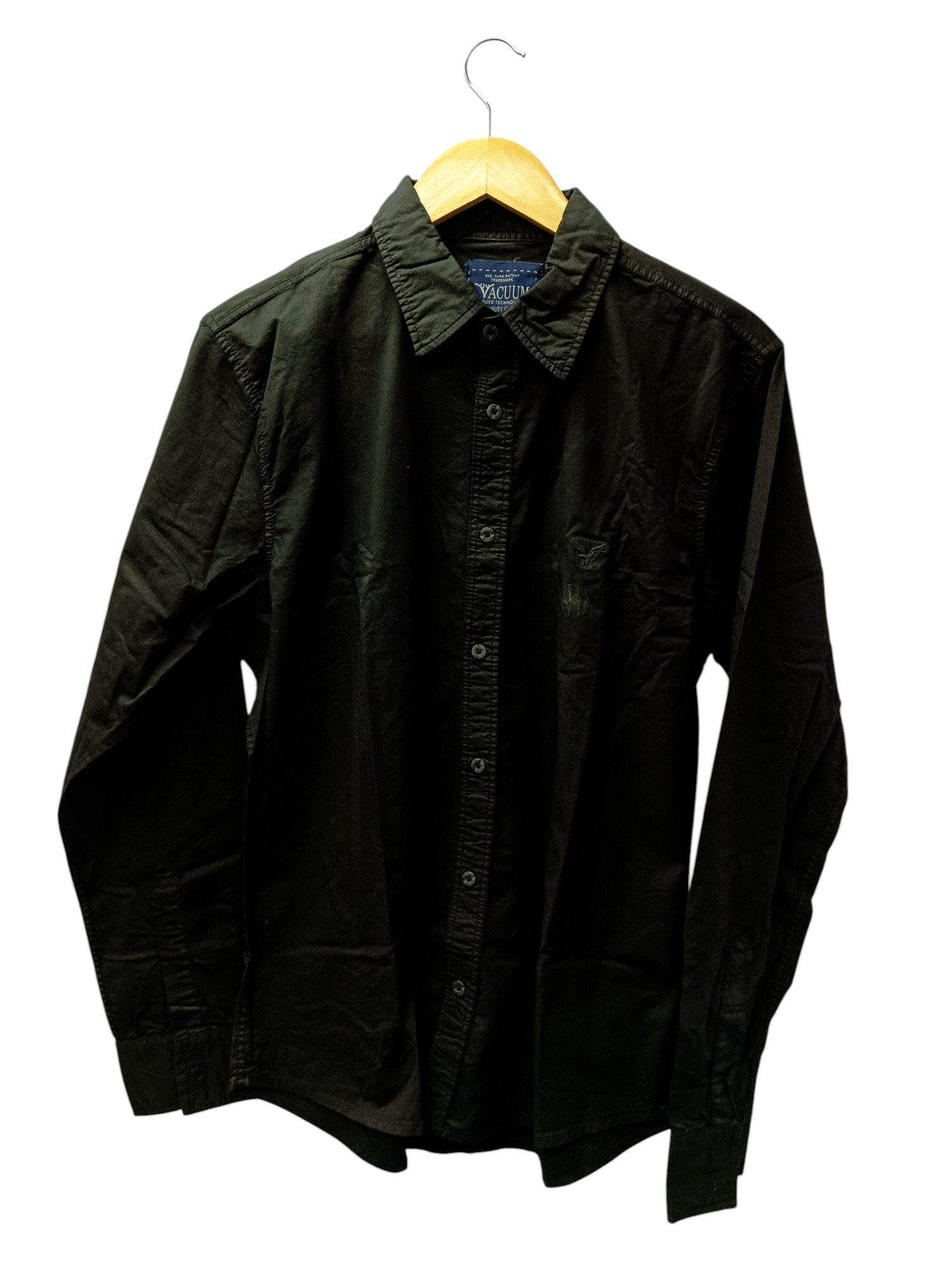 CAMISA MANGA LARGA TALLA M - VACUUM (GNL) - CUELLO FRANCES  -NEGRA ENTERA