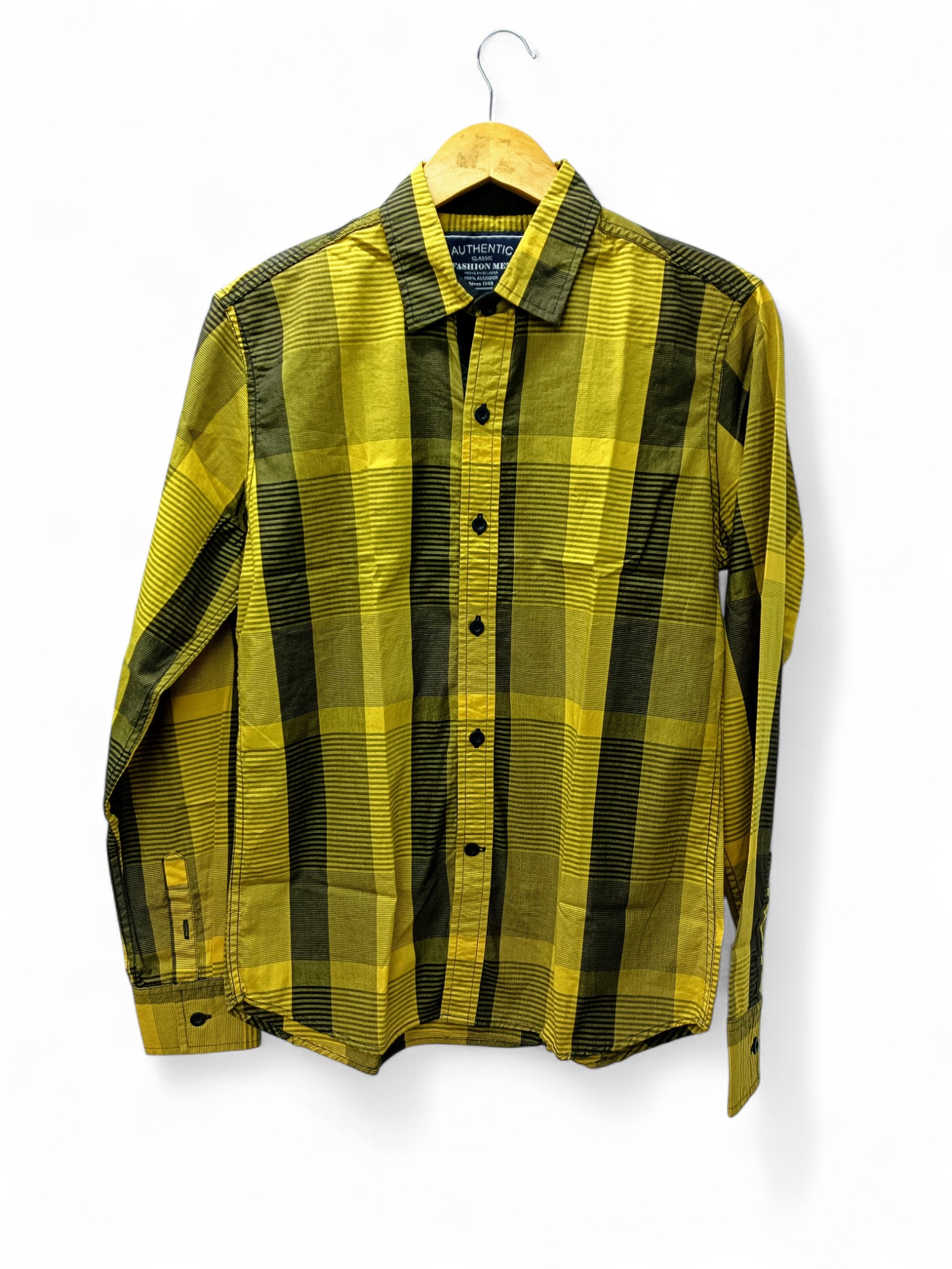 CAMISA MANGA LARGA TALLA S - AUTHENTIC FASHIONMEN (GNL) - AMARILLO / GNL