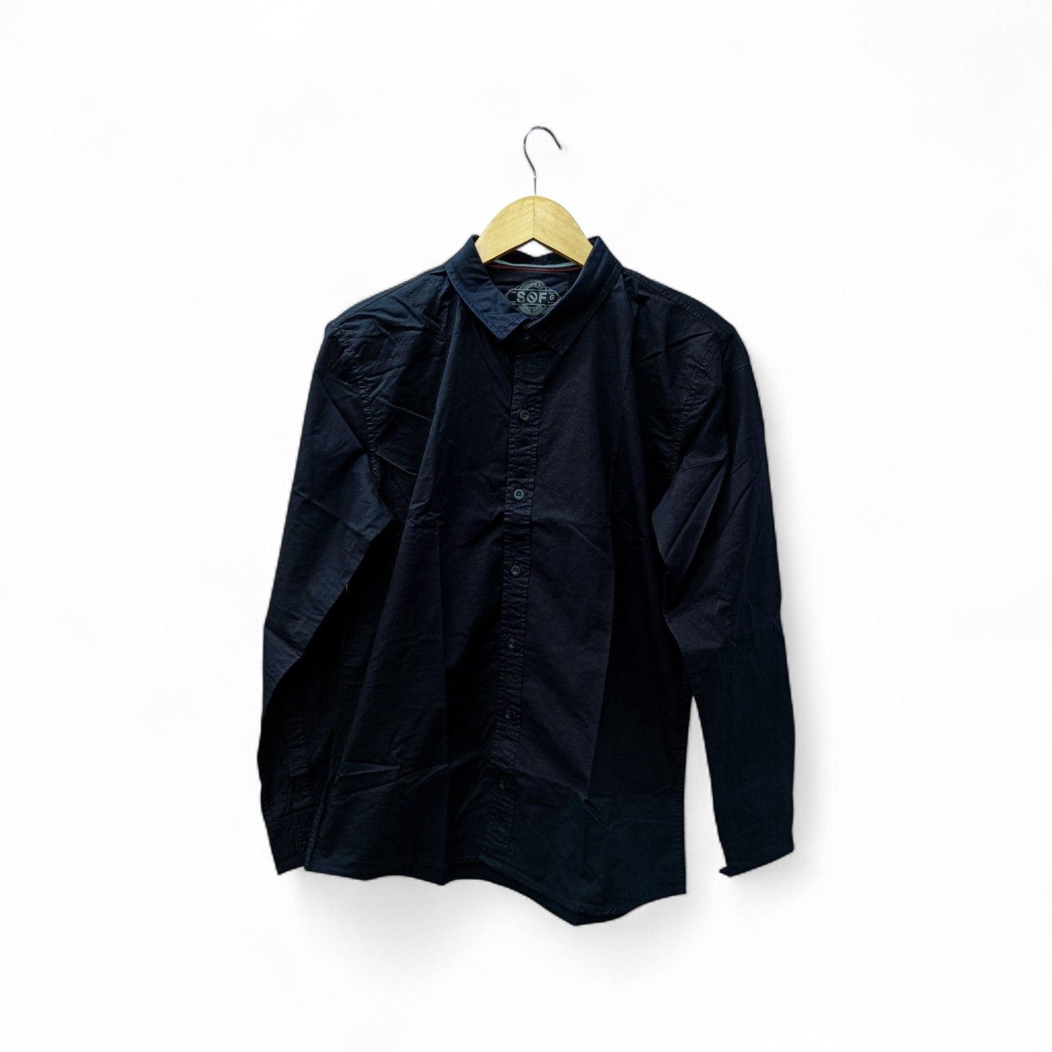 CAMISA MANGA LARGA TALLA S - SF36 - CUELLO FRANCES - AZUL MARINO