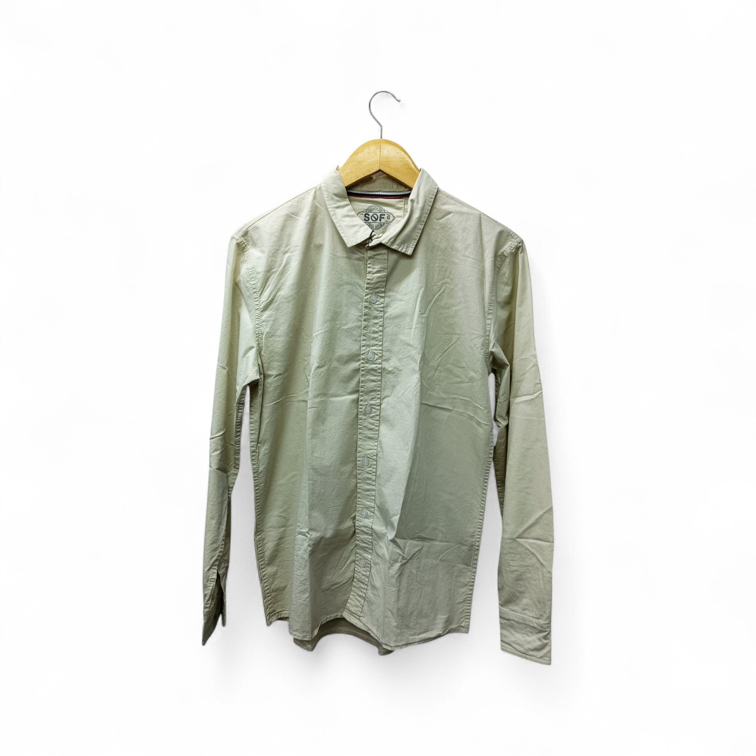 CAMISA MANGA LARGA TALLA S - SF36 - CUELLO FRANCES - BEIGE