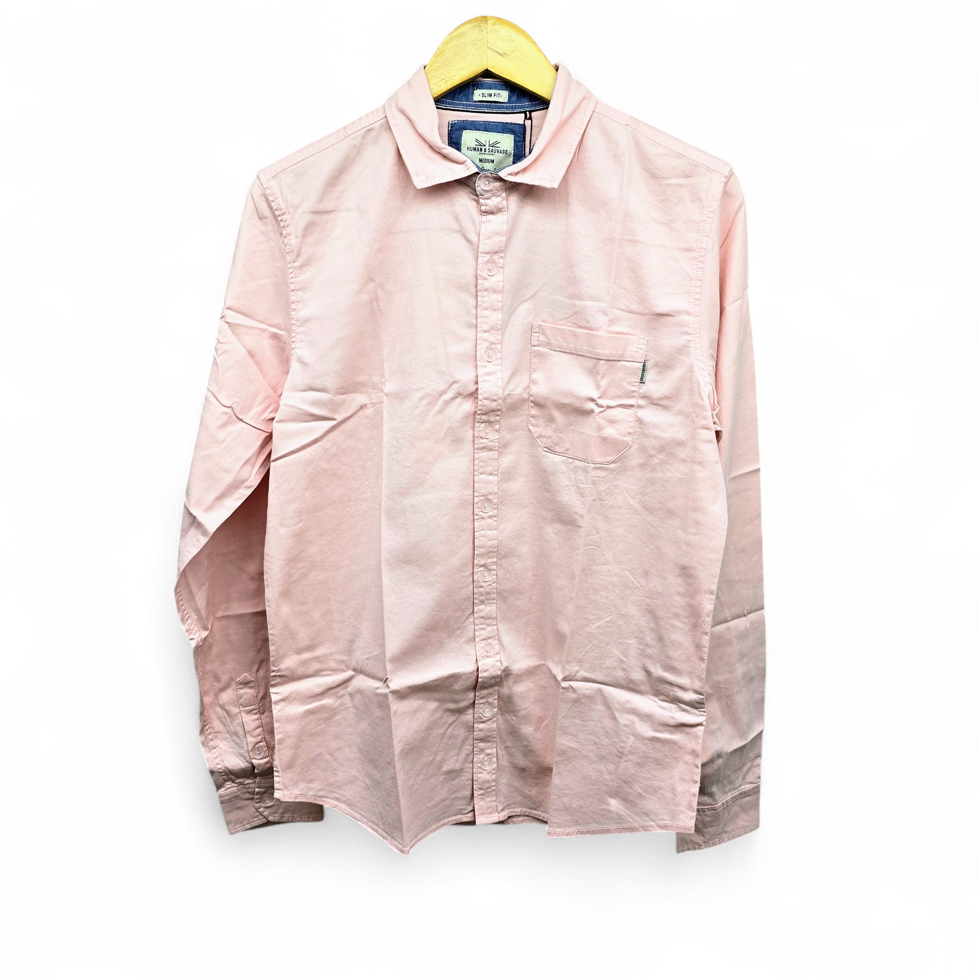 CAMISA MANGA LARGA TALLA XL - RF - COD11 - SARGA APT - CUELLO FRANCES BASIC  STYLE - ROSADO PASTEL