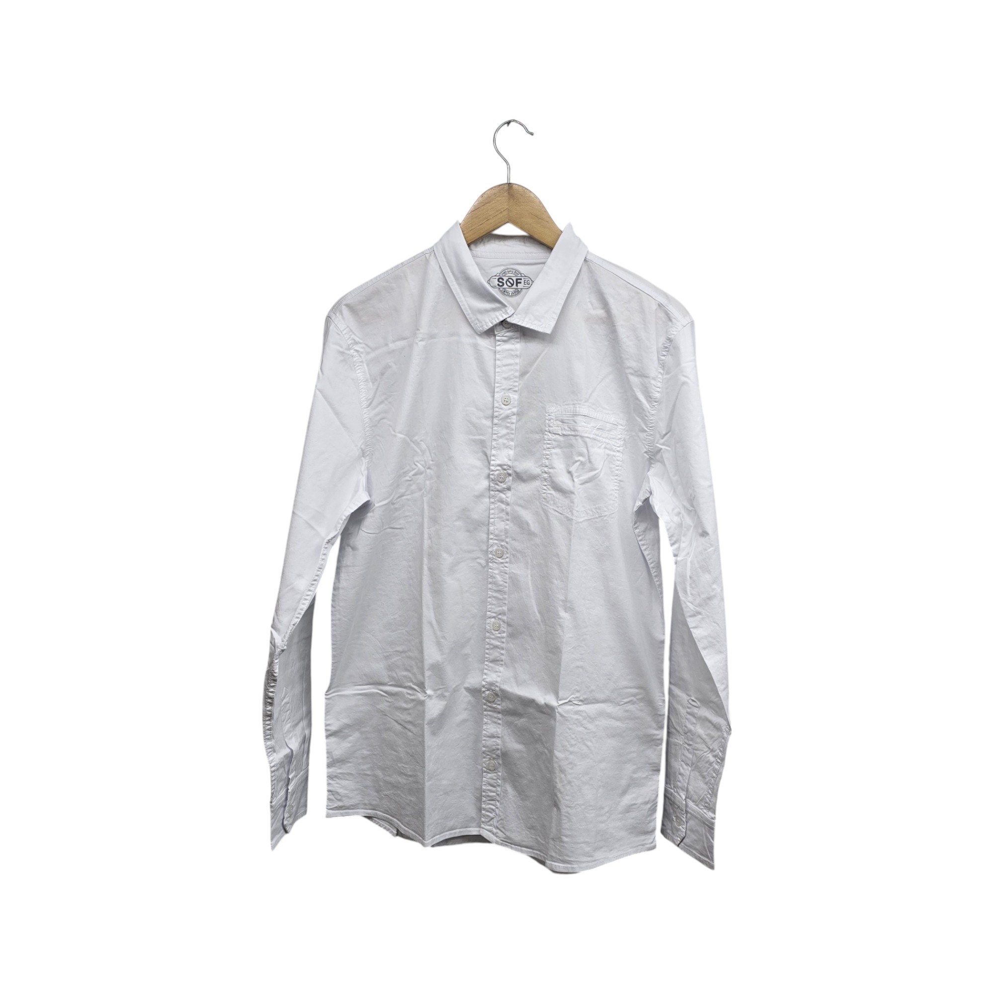 CAMISA MANGA LARGA TALLA XL - RF - COD36 - JOSE1 - CUELLO FRANCES BASIC - BLANCO