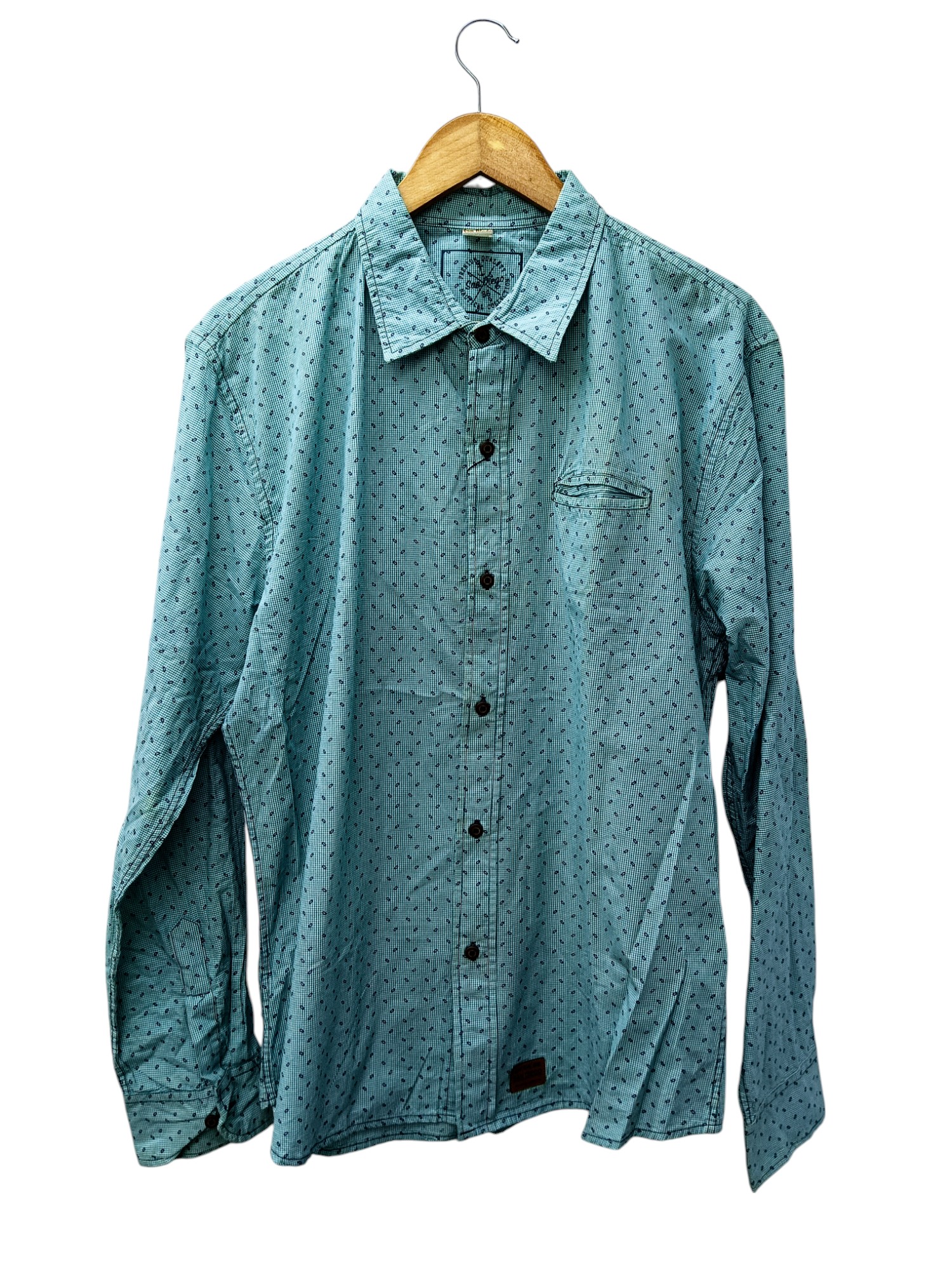 CAMISA MANGA LARGA TALLA XL - SAN DIEGO - CUELLO FRANCES - CHICLE