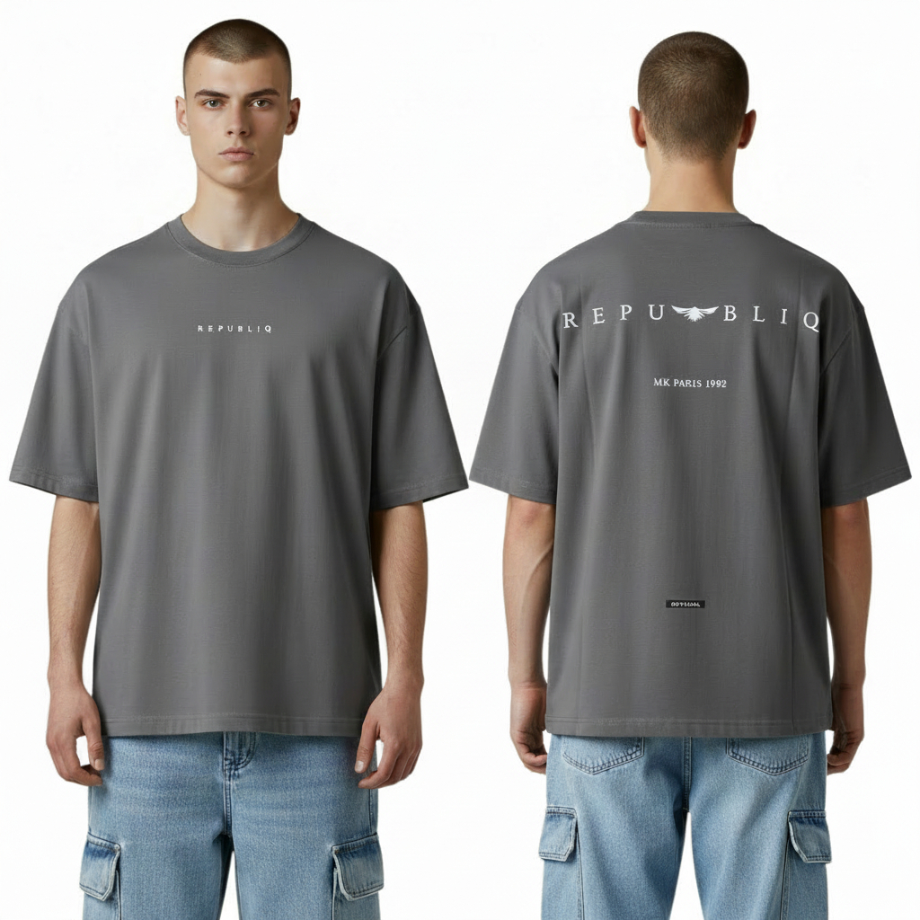 CAMISETA BASICA | OVERSIZE / PARIS 1982 - 20:1 | PL/BL | HOMBRE