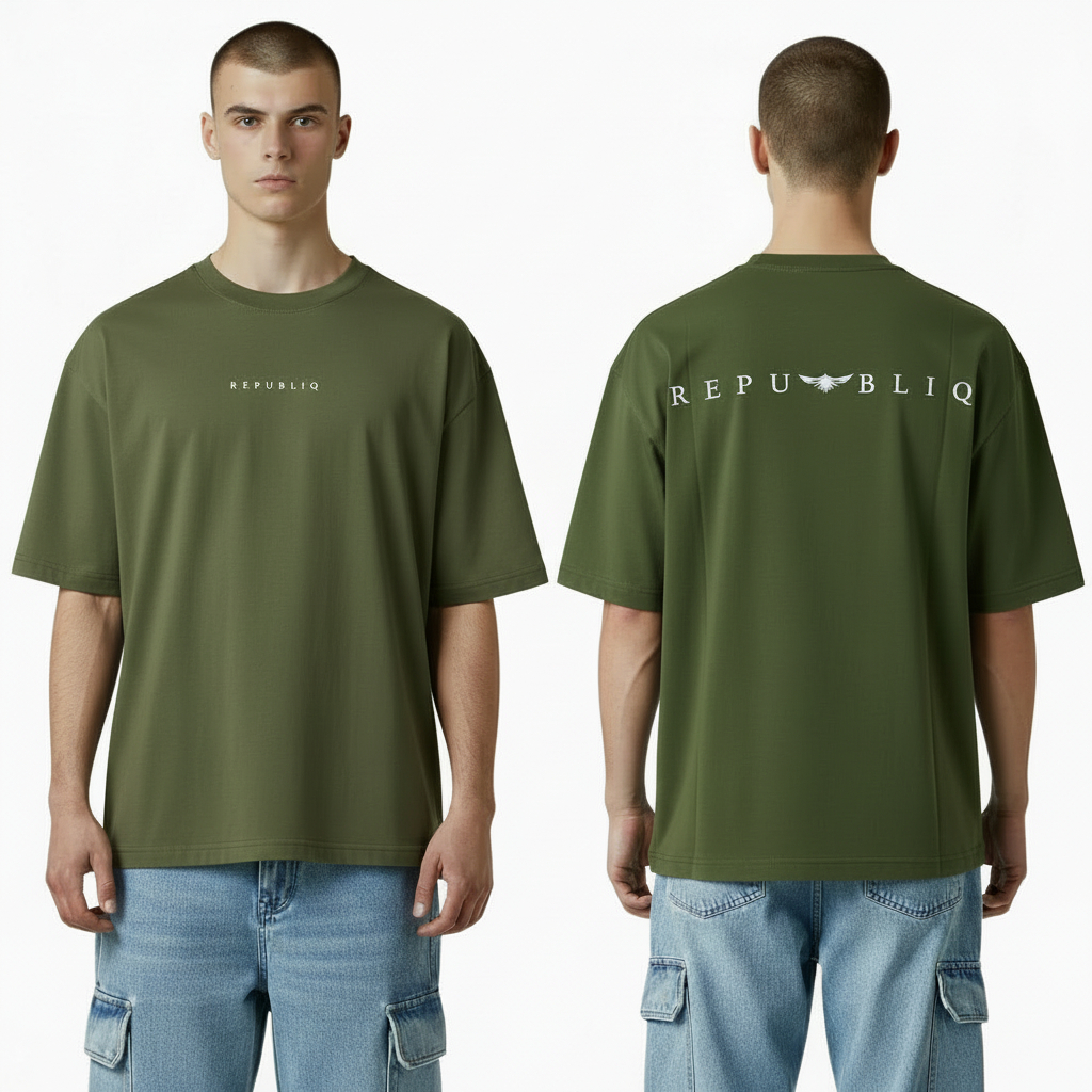 CAMISETA BASICA | OVERSIZE / PARIS 1982 - 20:1 | VD/BL | HOMBRE