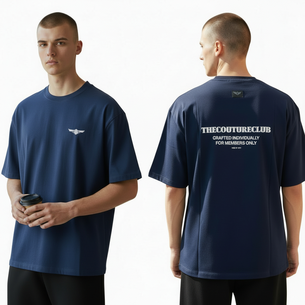 CAMISETA BASICA | OVERSIZE / THECOUTURECLUB - 20:1 | AZ. M/BL | HOMBRE