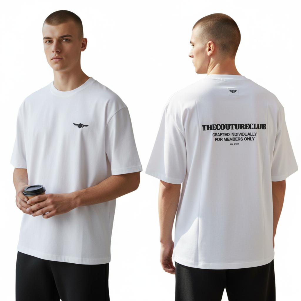 CAMISETA BASICA | OVERSIZE / THECOUTURECLUB - 20:1 | BL/NG | HOMBRE